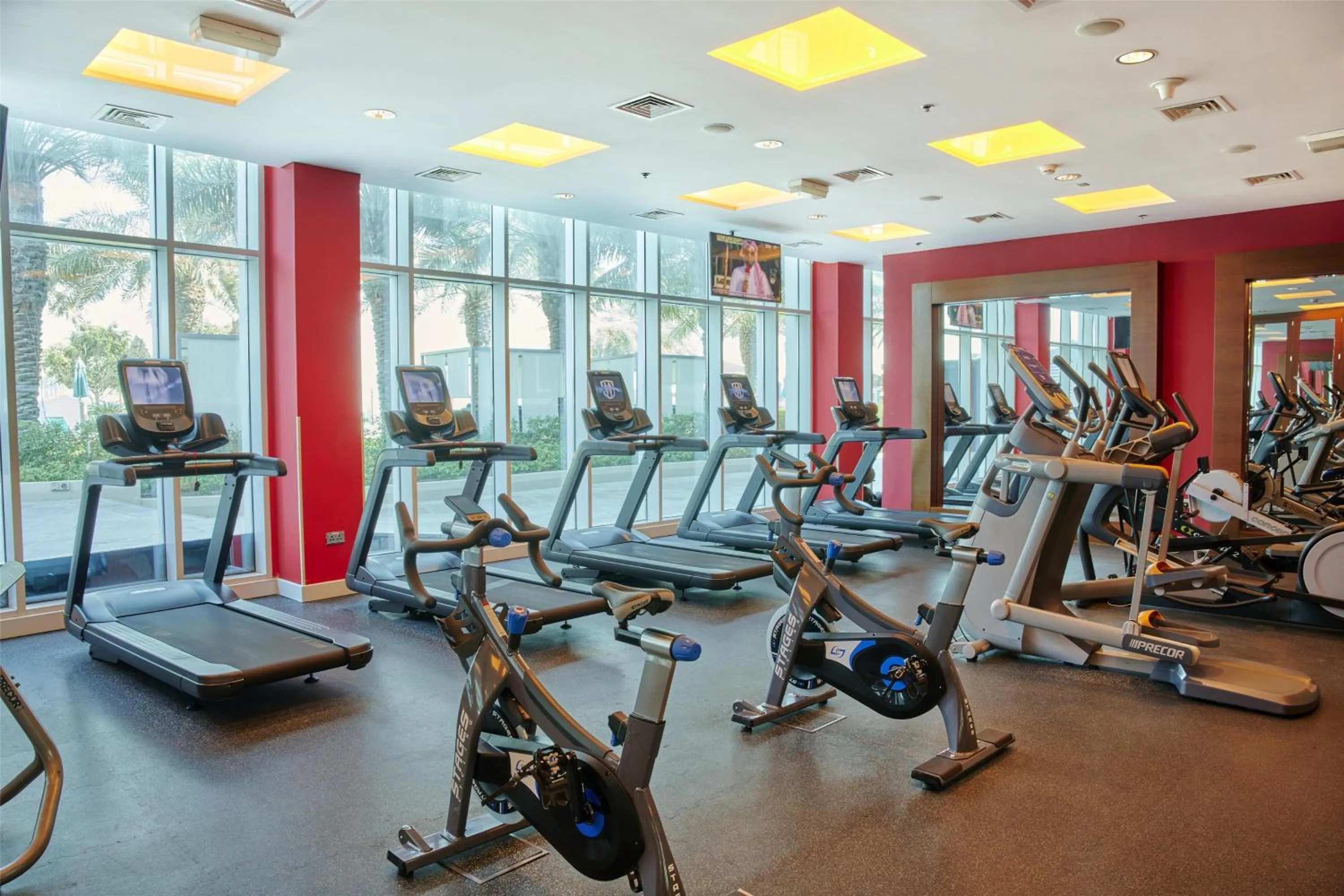 Fitness centre/facilities in Hilton Doha