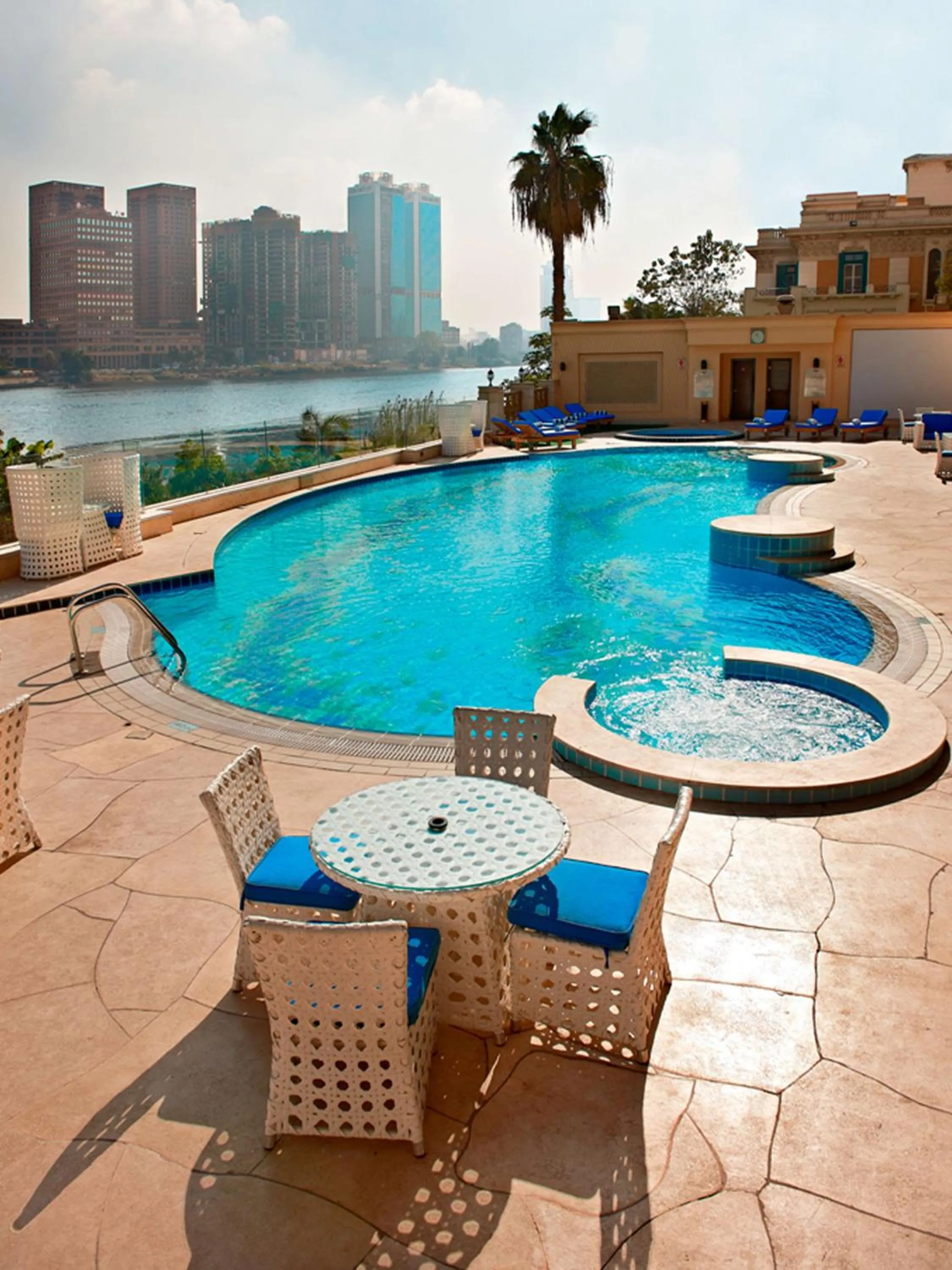 Pool view in Hilton Cairo Zamalek Residences