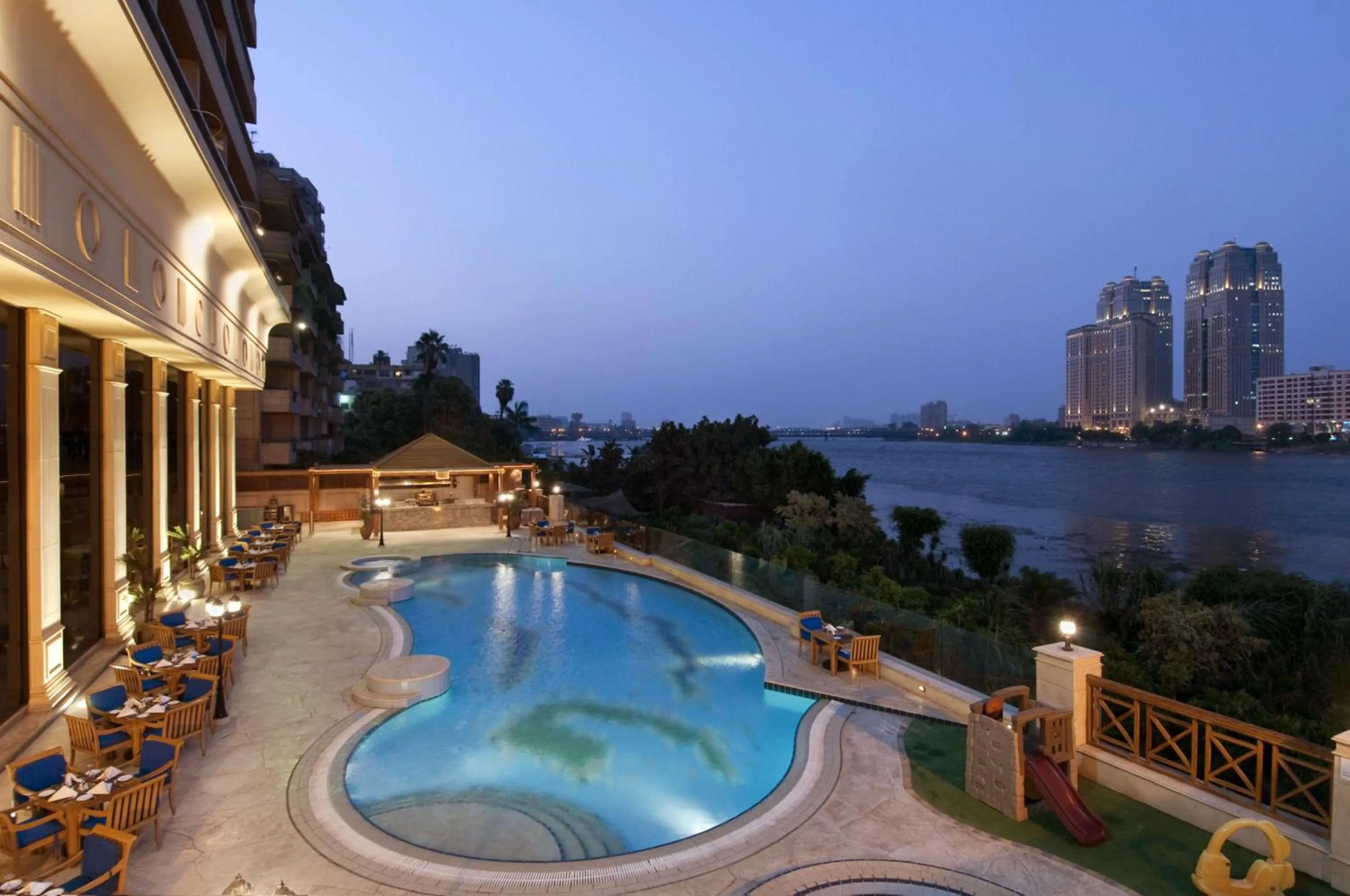 Pool view in Hilton Cairo Zamalek Residences