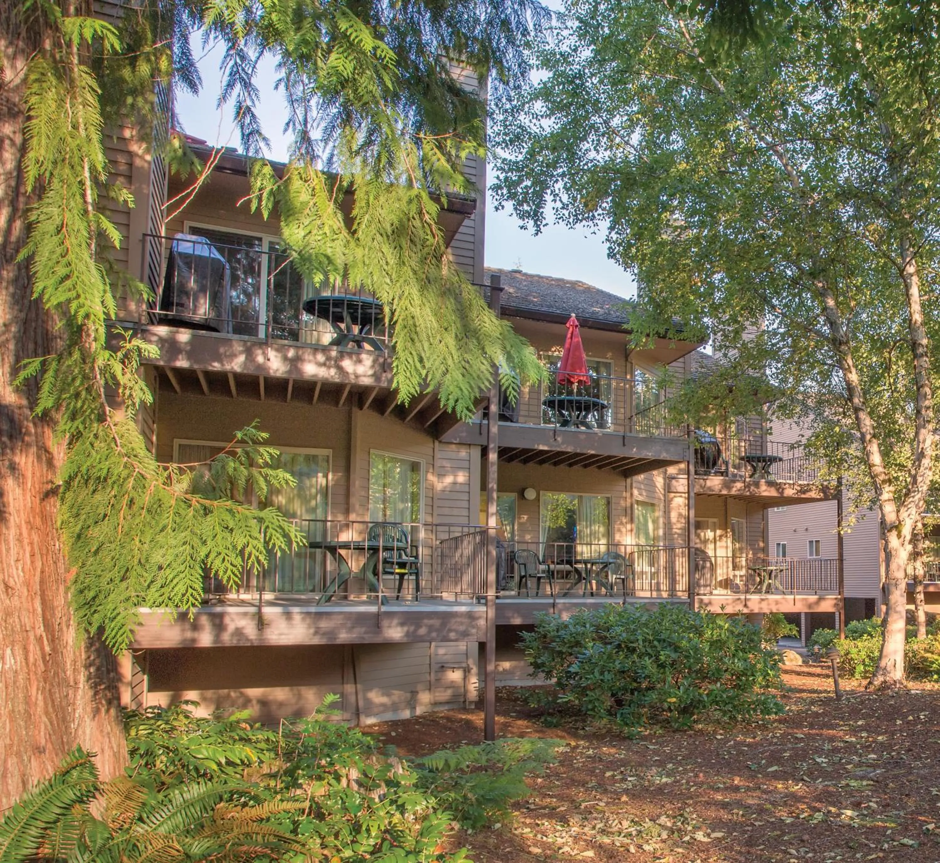Facade/entrance in Whispering Woods Resort