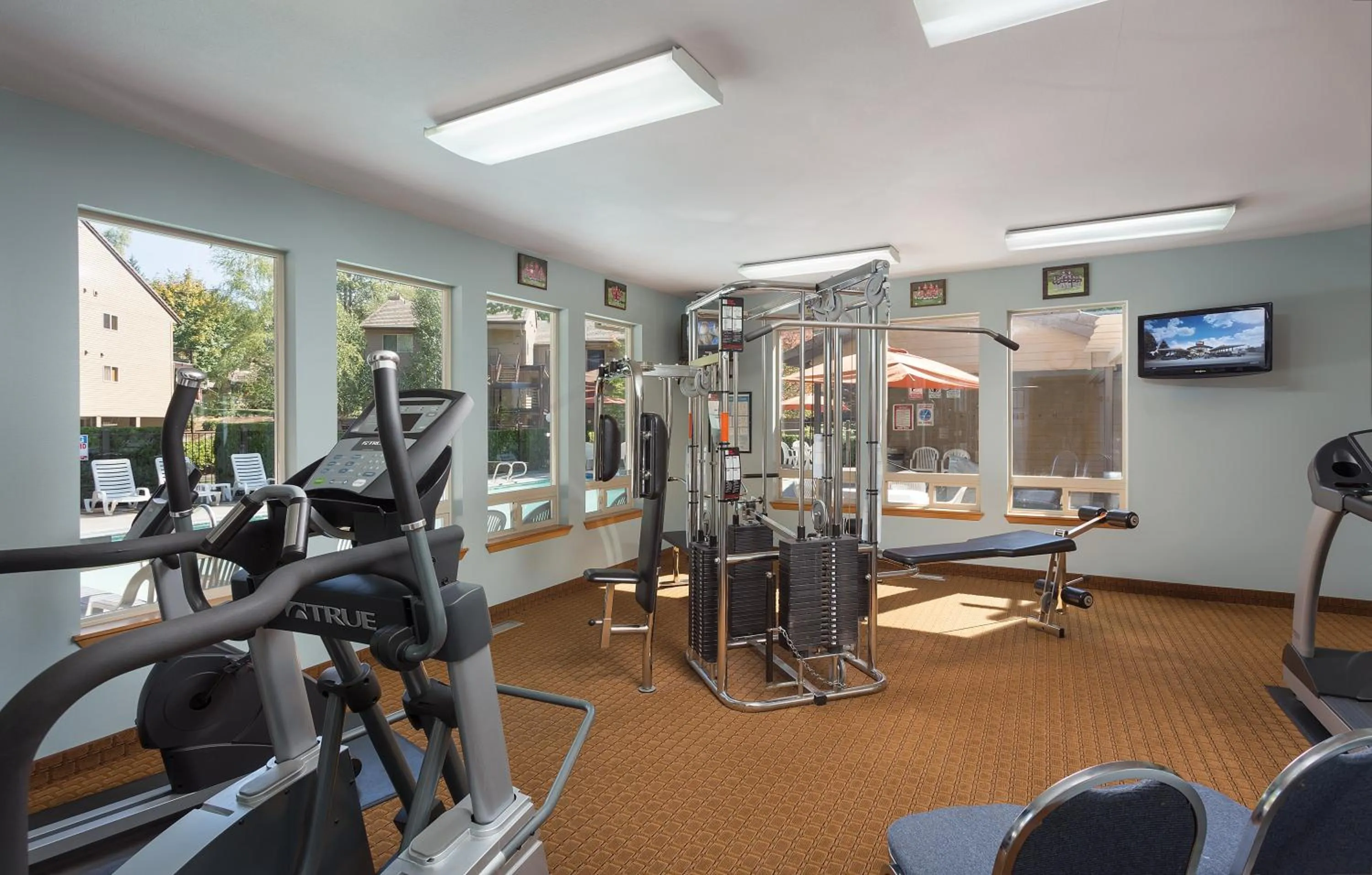 Fitness centre/facilities in Whispering Woods Resort