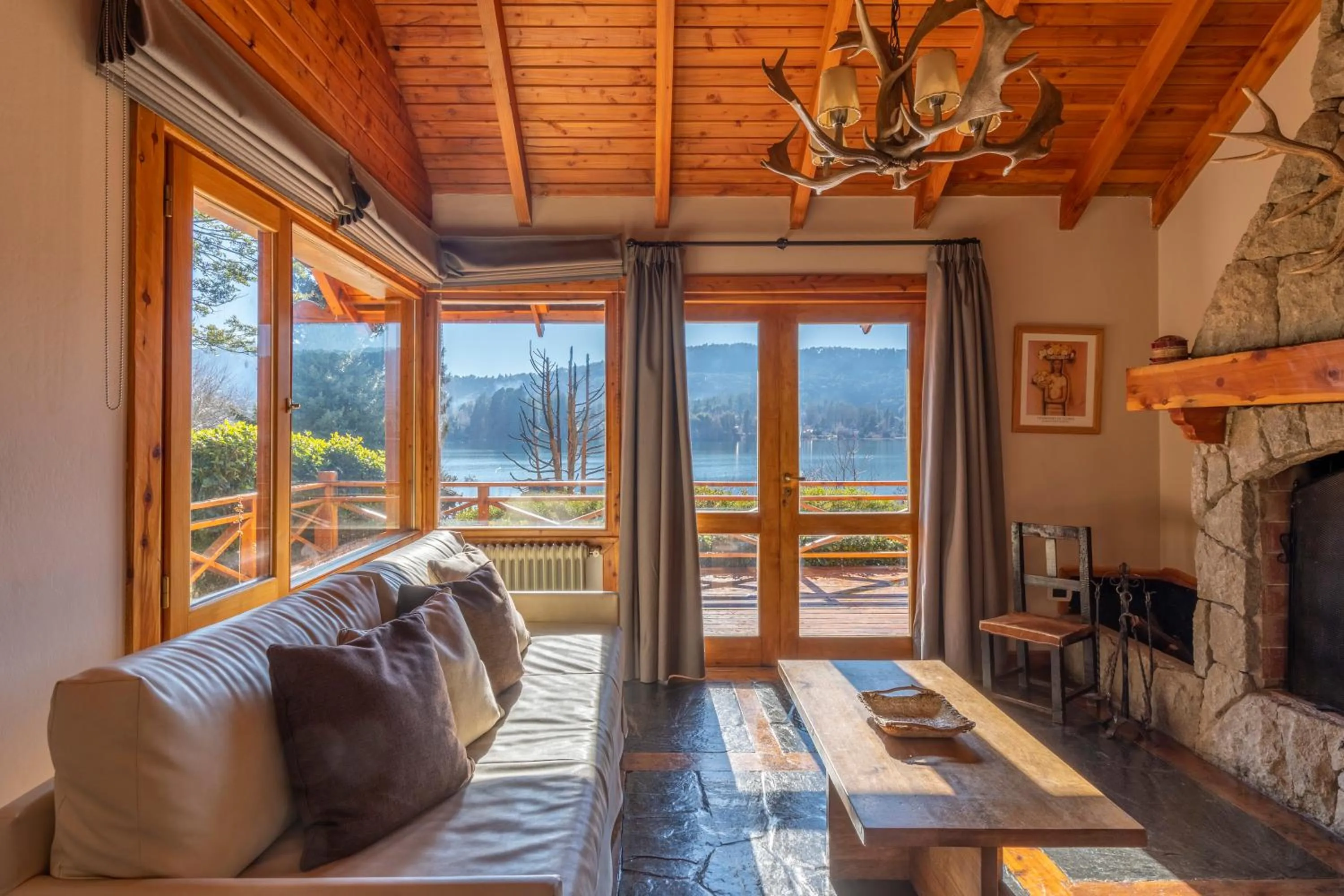 Living room in Cabañas Puerto Pireo