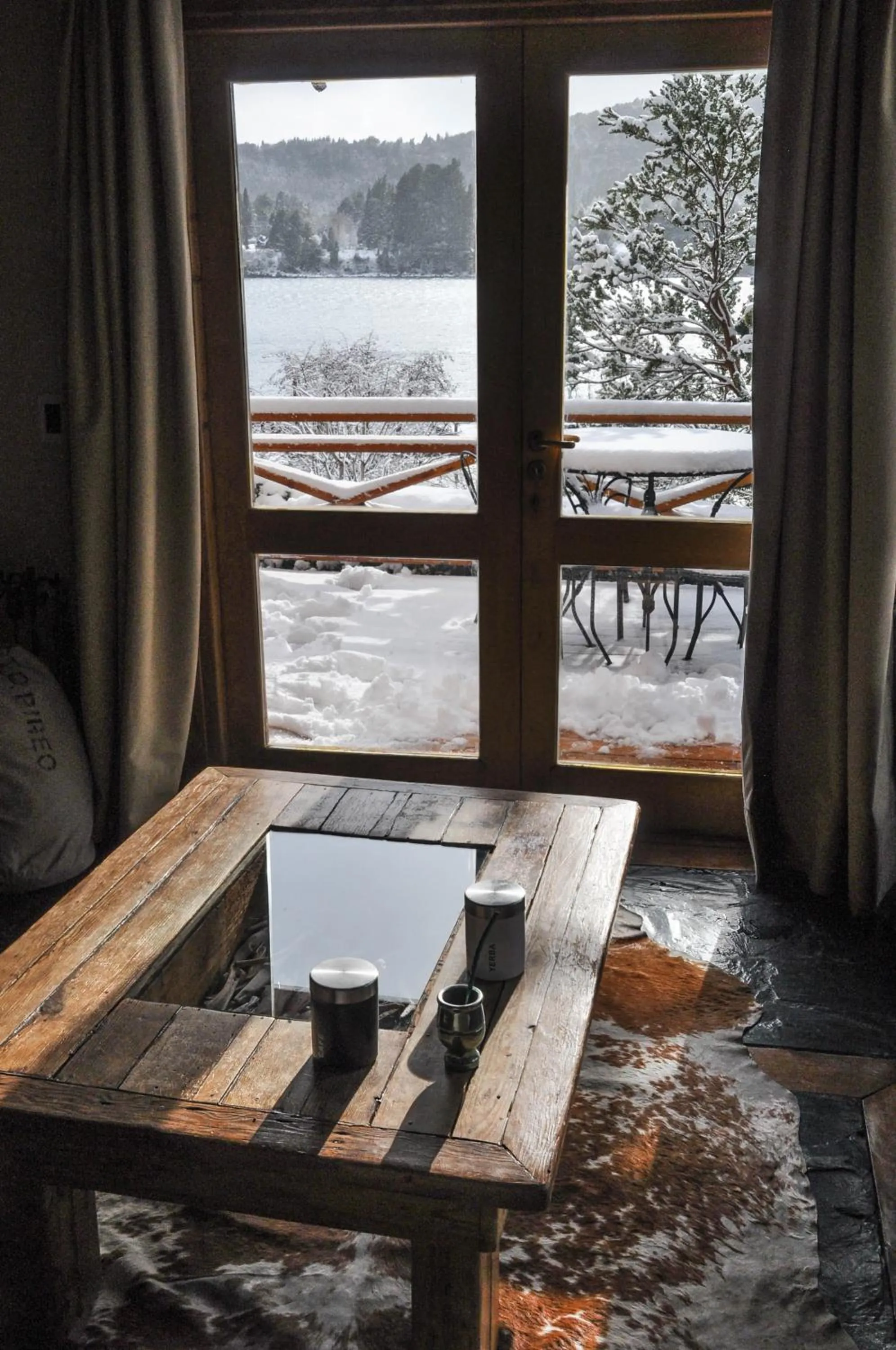 Living room in Cabañas Puerto Pireo