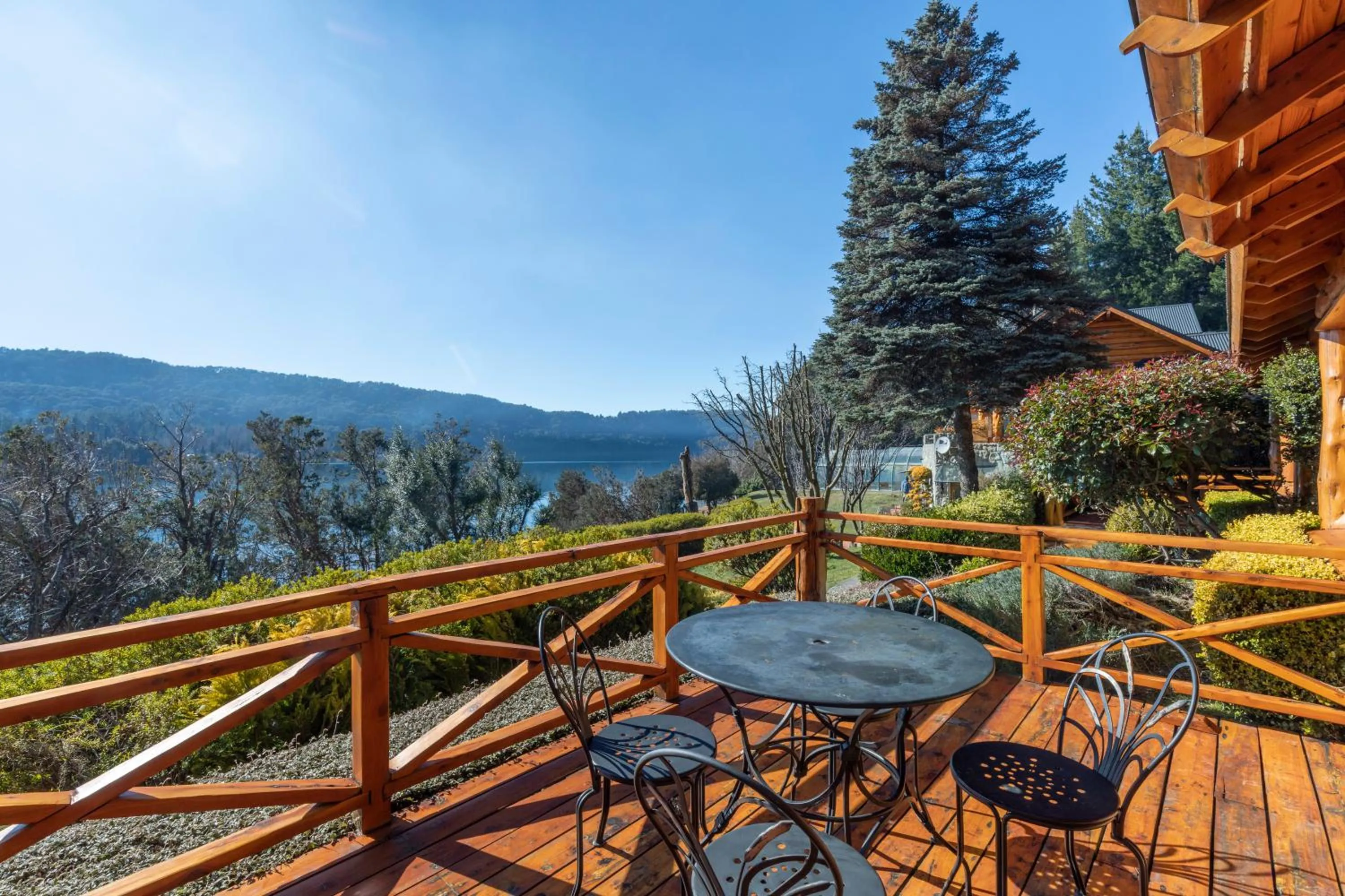 Balcony/Terrace in Cabañas Puerto Pireo