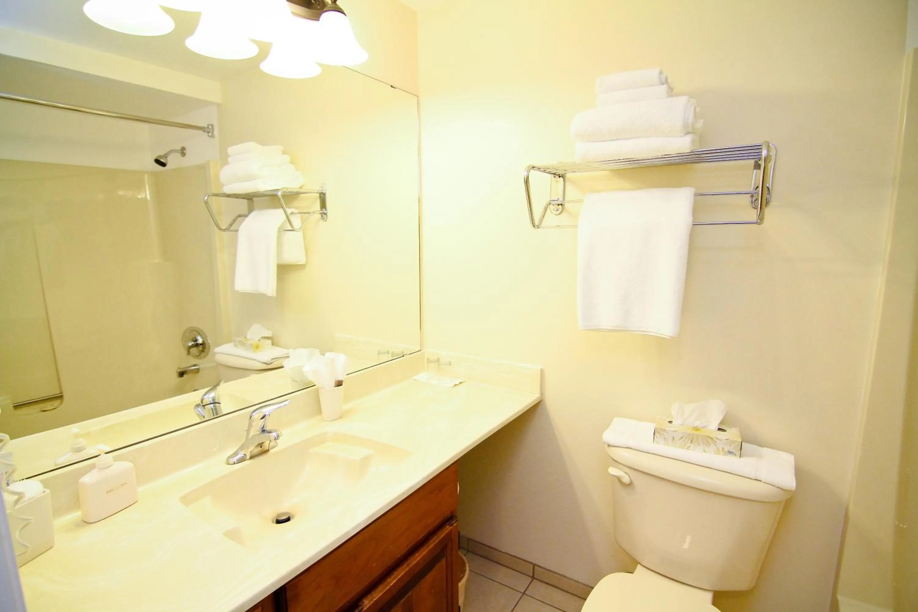 Bathroom in Heron's Landing Hotel