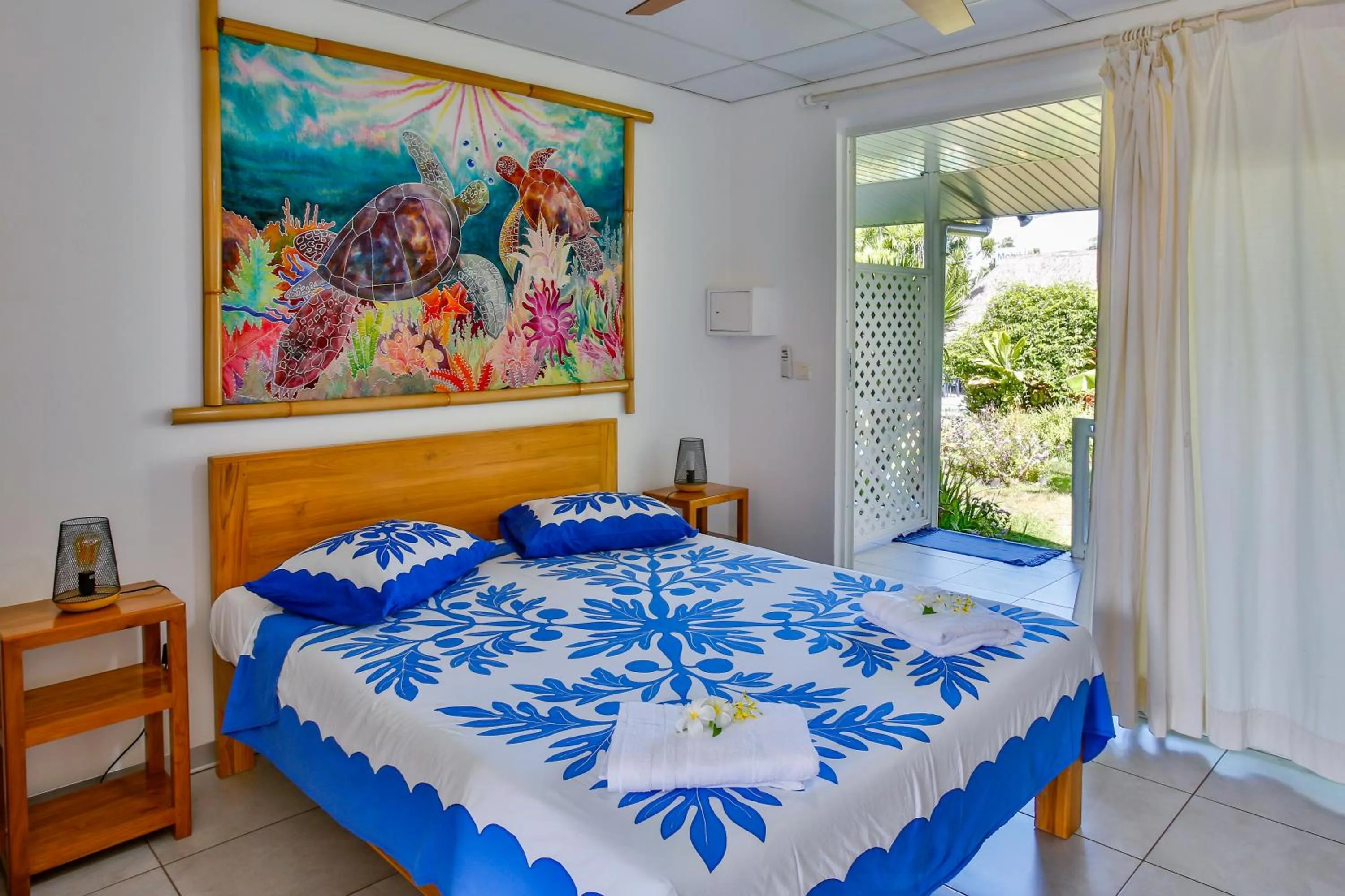 Bed in Pension De La Plage