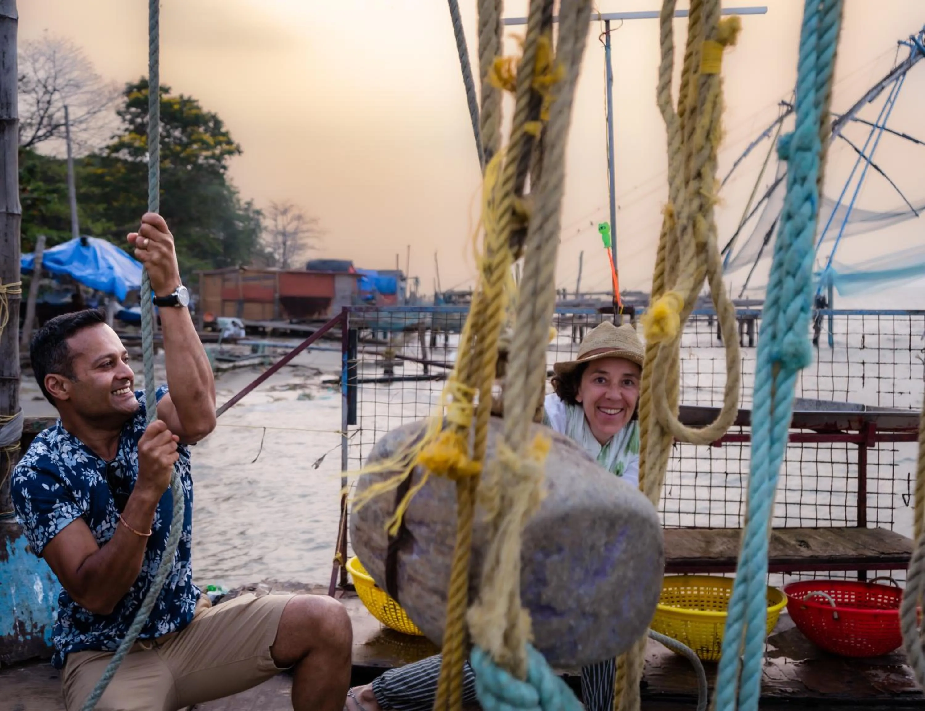 Fishing in Amritara The Poovath Beachfront Heritage, Fort Kochi