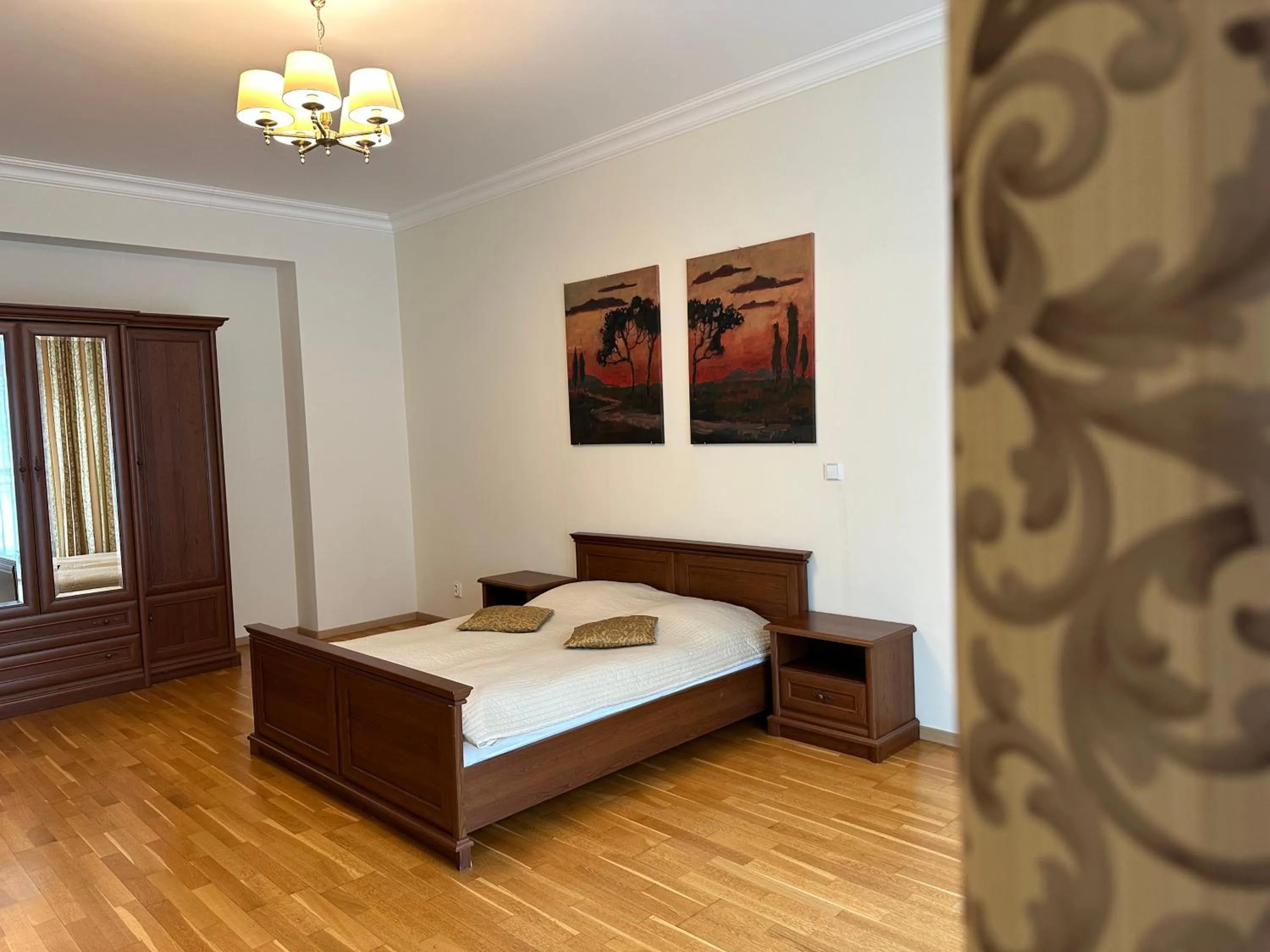 Bed in Slunecni Lazne Apartments