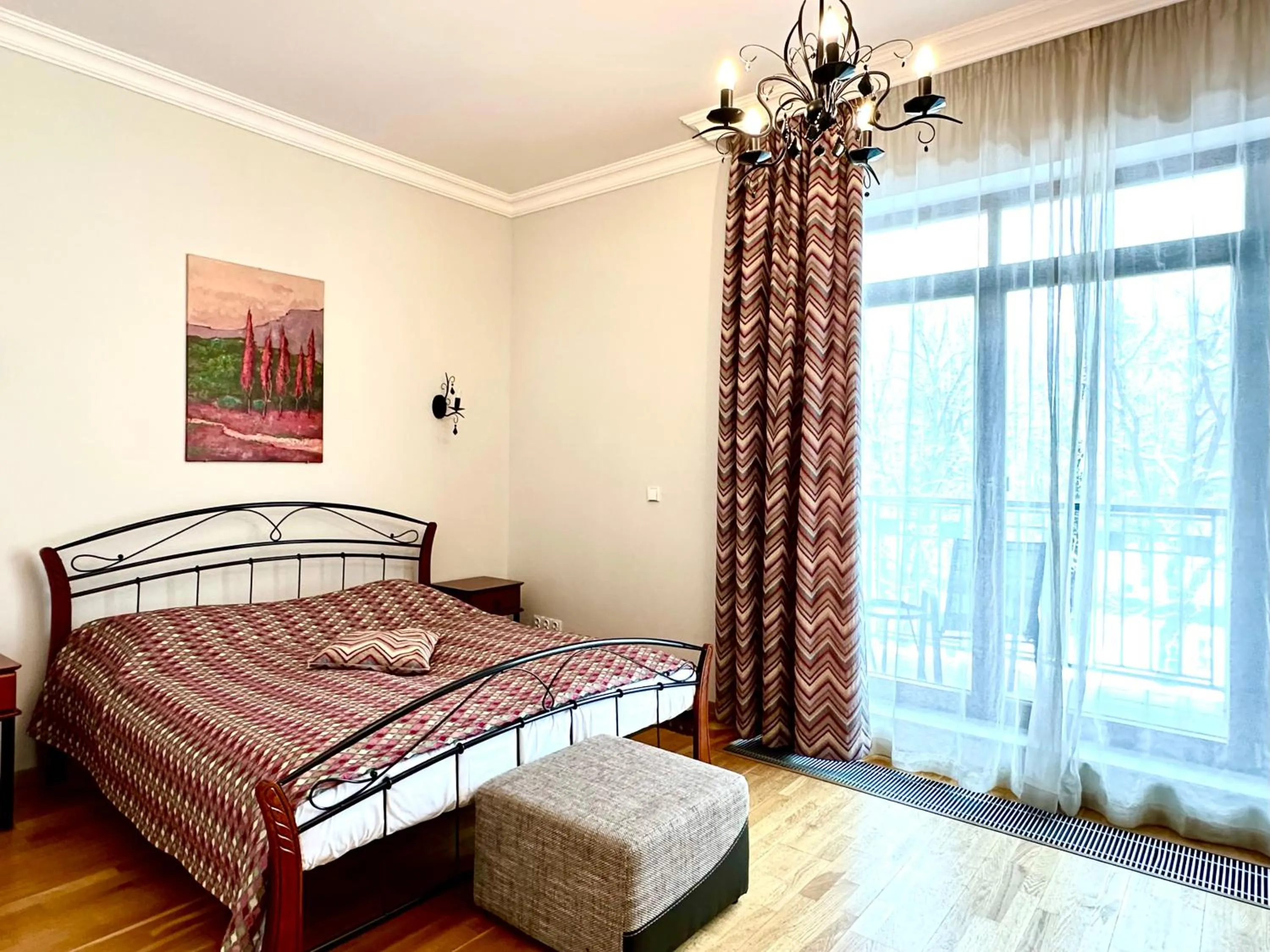 Bed in Slunecni Lazne Apartments