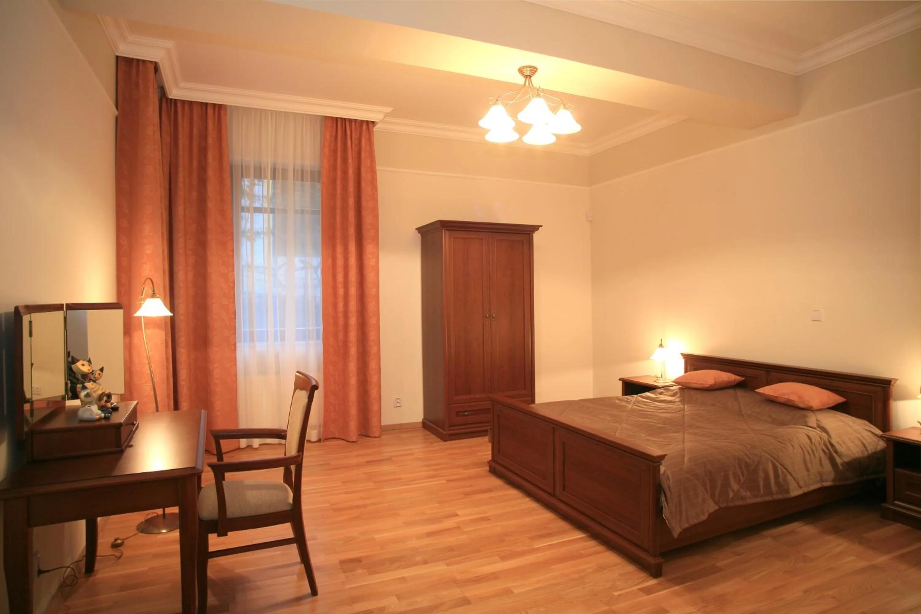 Bed in Slunecni Lazne Apartments