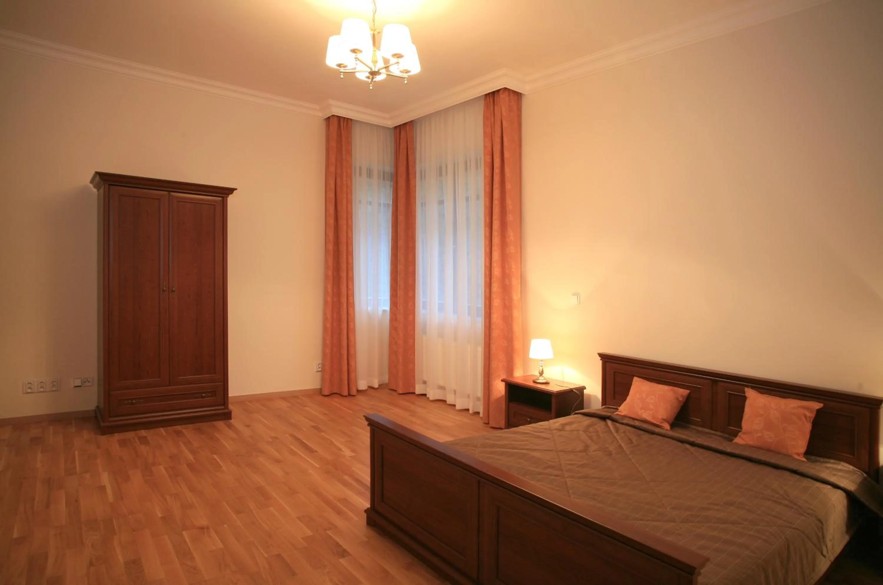 Bed in Slunecni Lazne Apartments