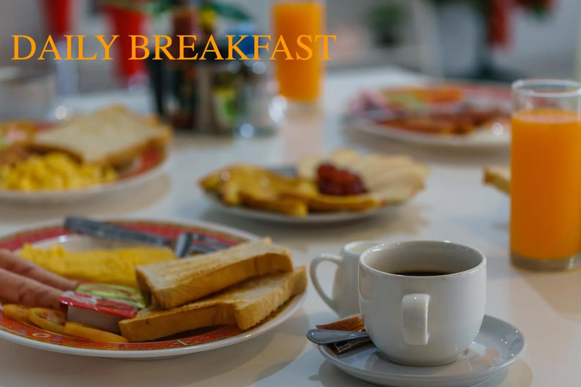 Food and drinks in The Shades Hotel 50 meter Beach Front