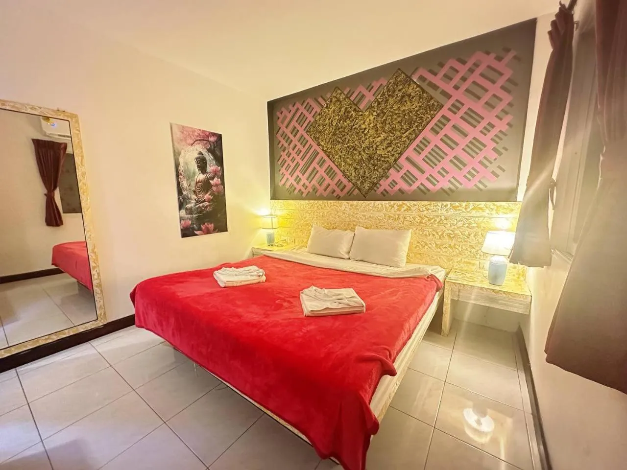 Bed in The Shades Hotel 50 meter Beach Front