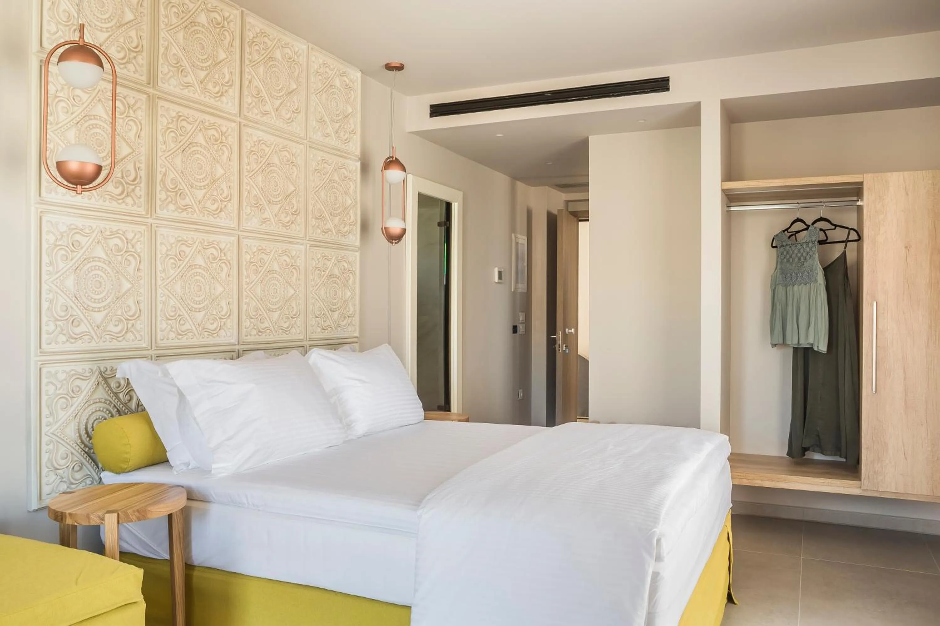 Bed in Ionian Plaza Hotel & Spa