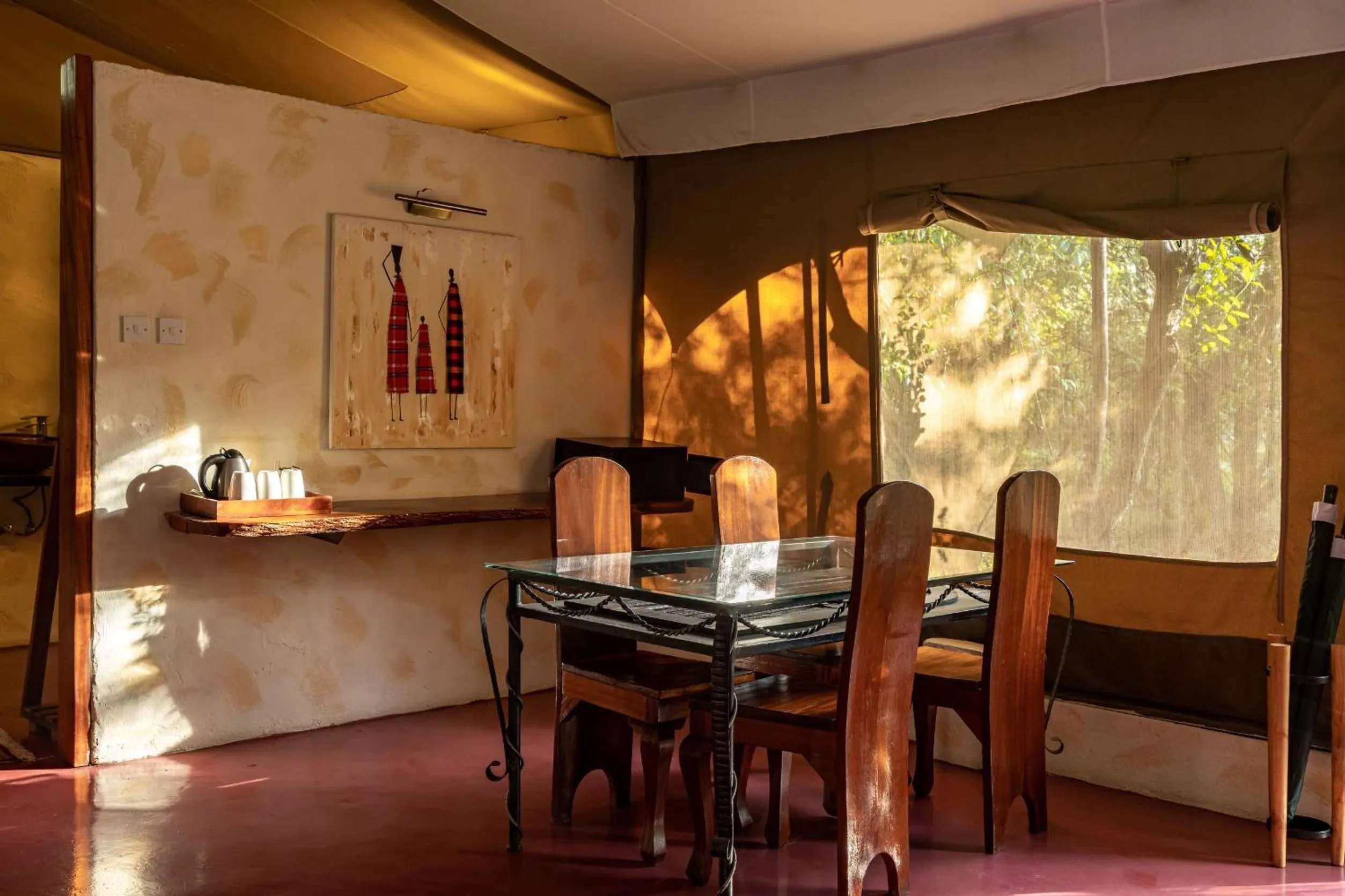 Seating area in PrideInn Mara Camp & Cottages