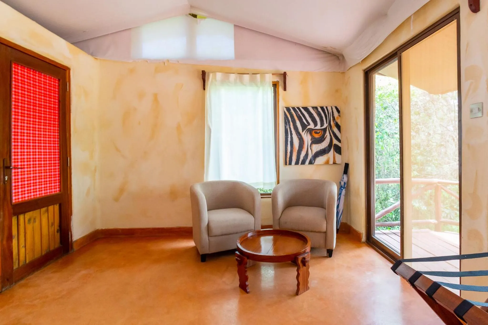 Seating area in PrideInn Mara Camp & Cottages