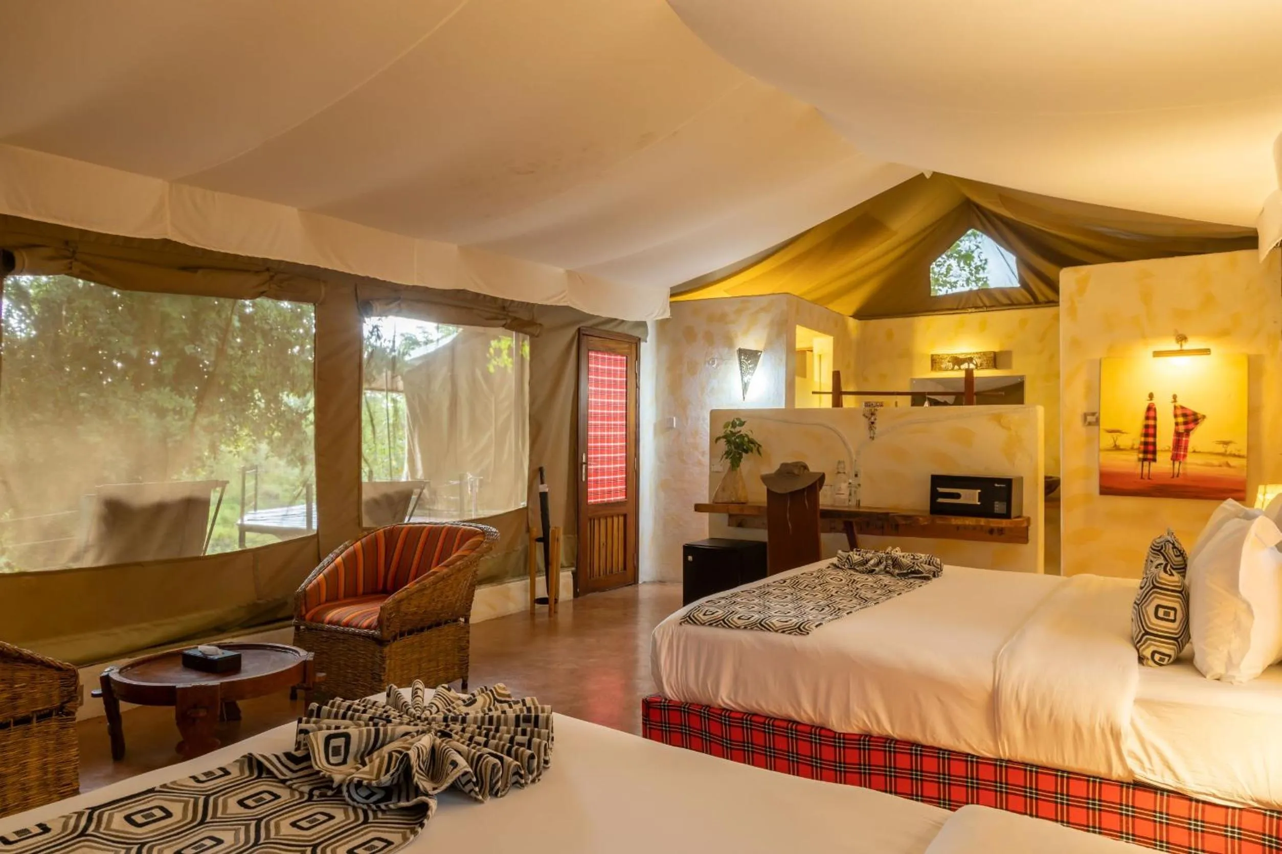 Bed in PrideInn Mara Camp & Cottages