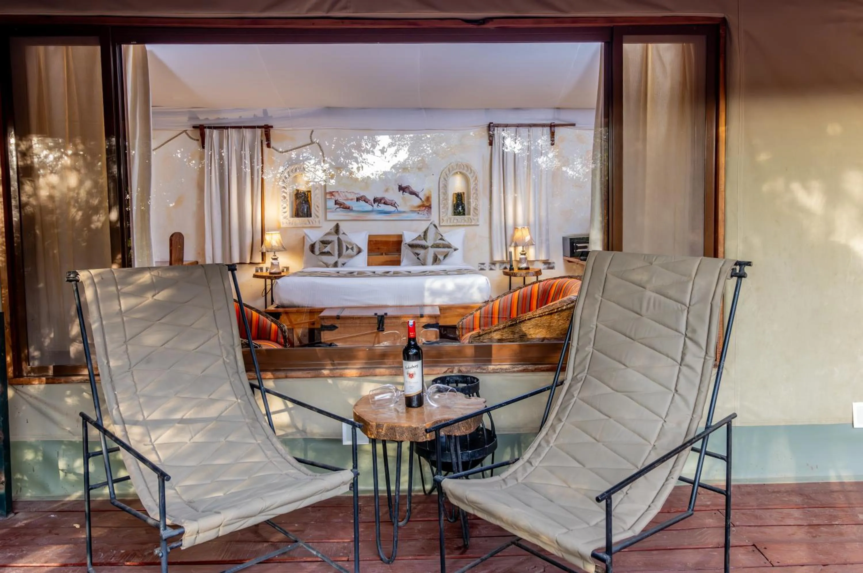 Seating area in PrideInn Mara Camp & Cottages