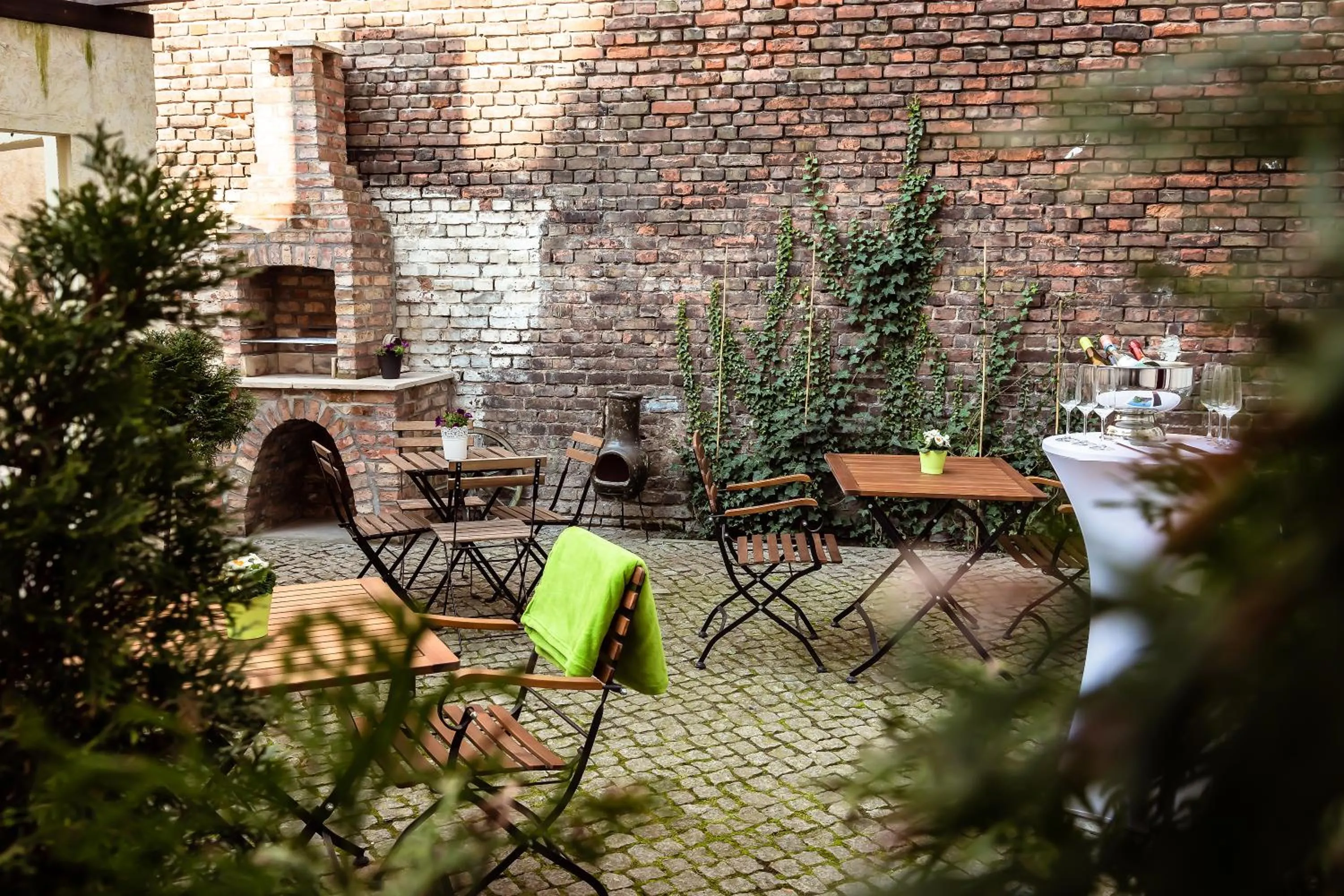 Patio in Ferienwohnung Gründerhaus