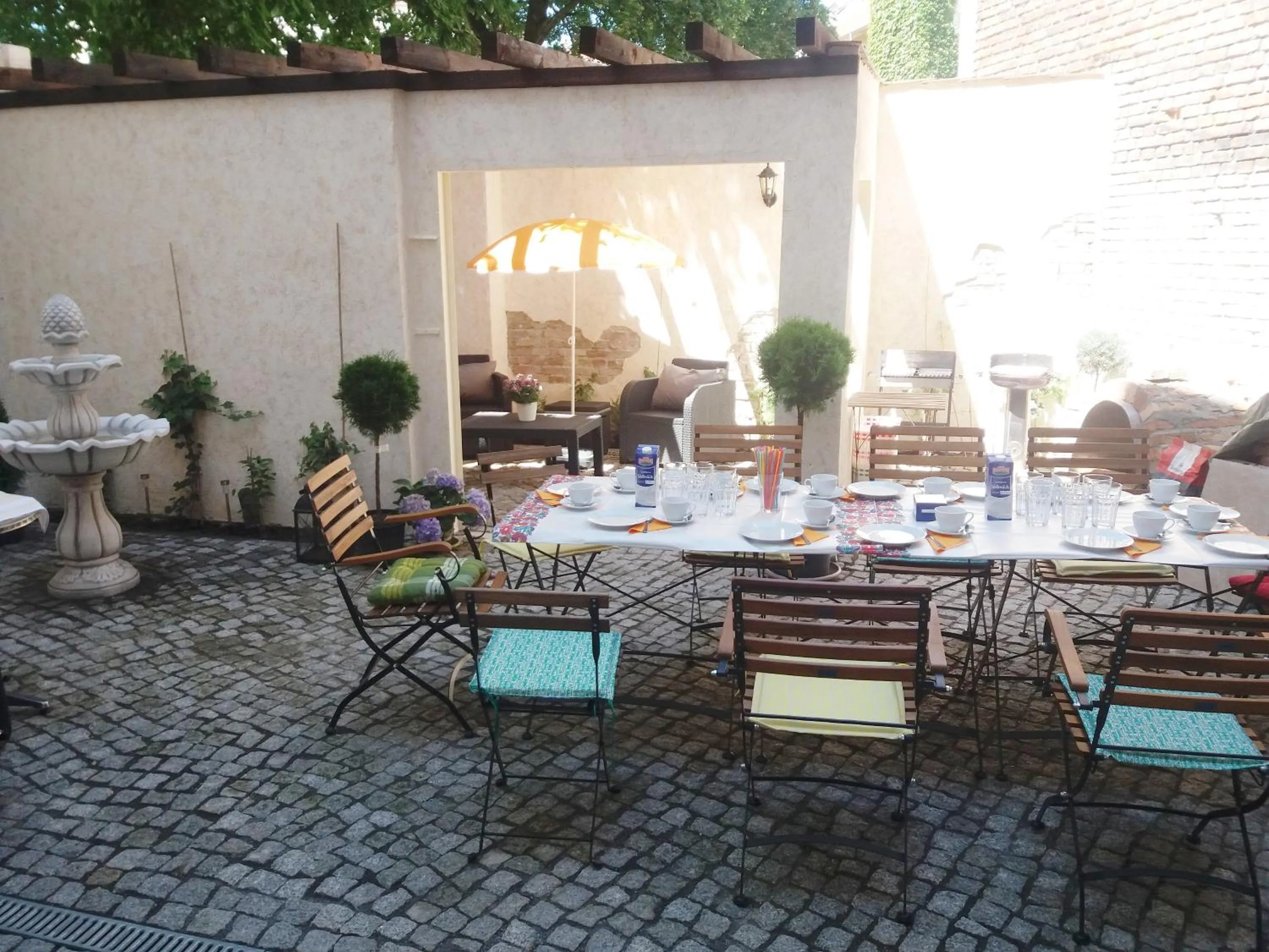 Patio in Ferienwohnung Gründerhaus