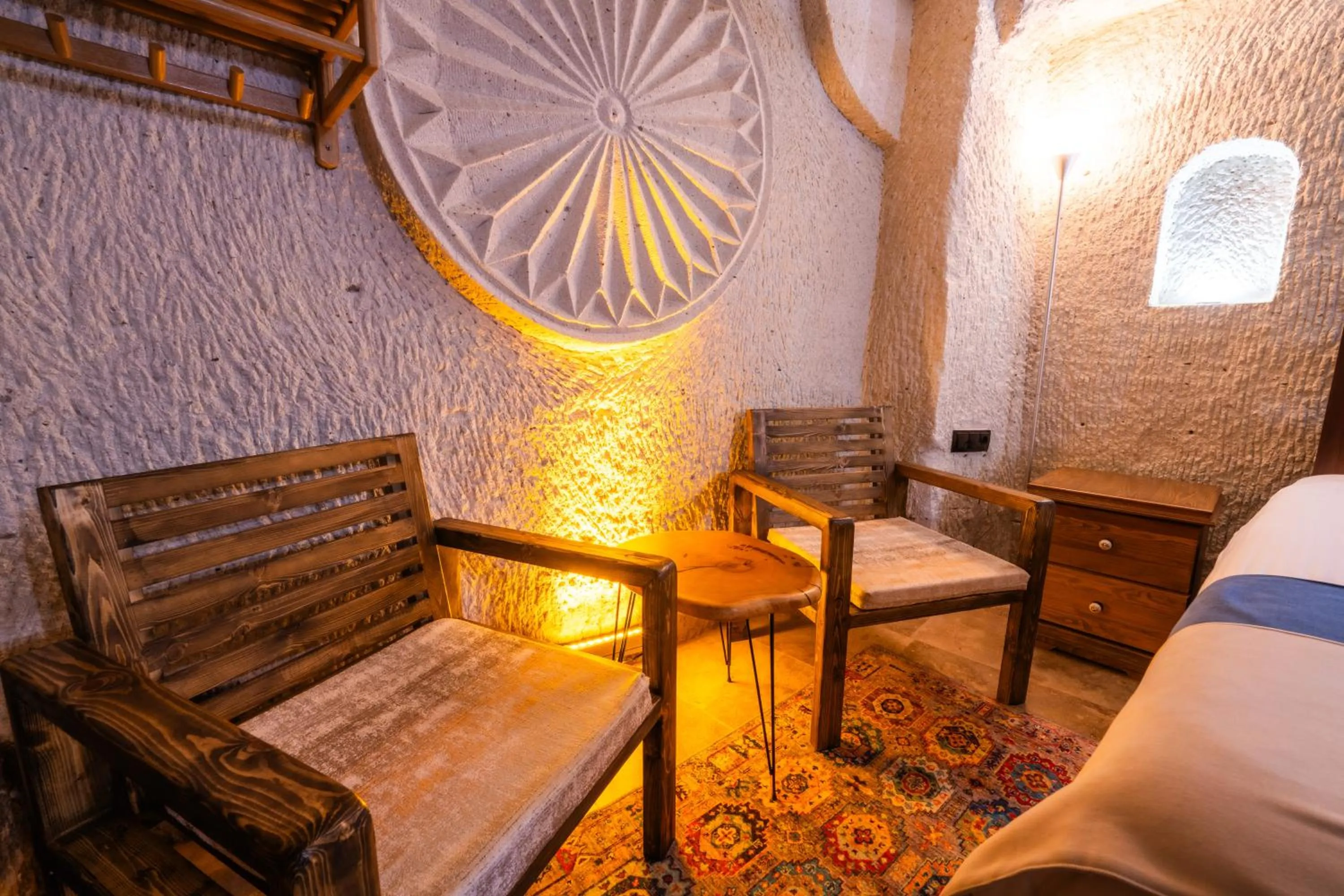 Seating area in Sunset Cave