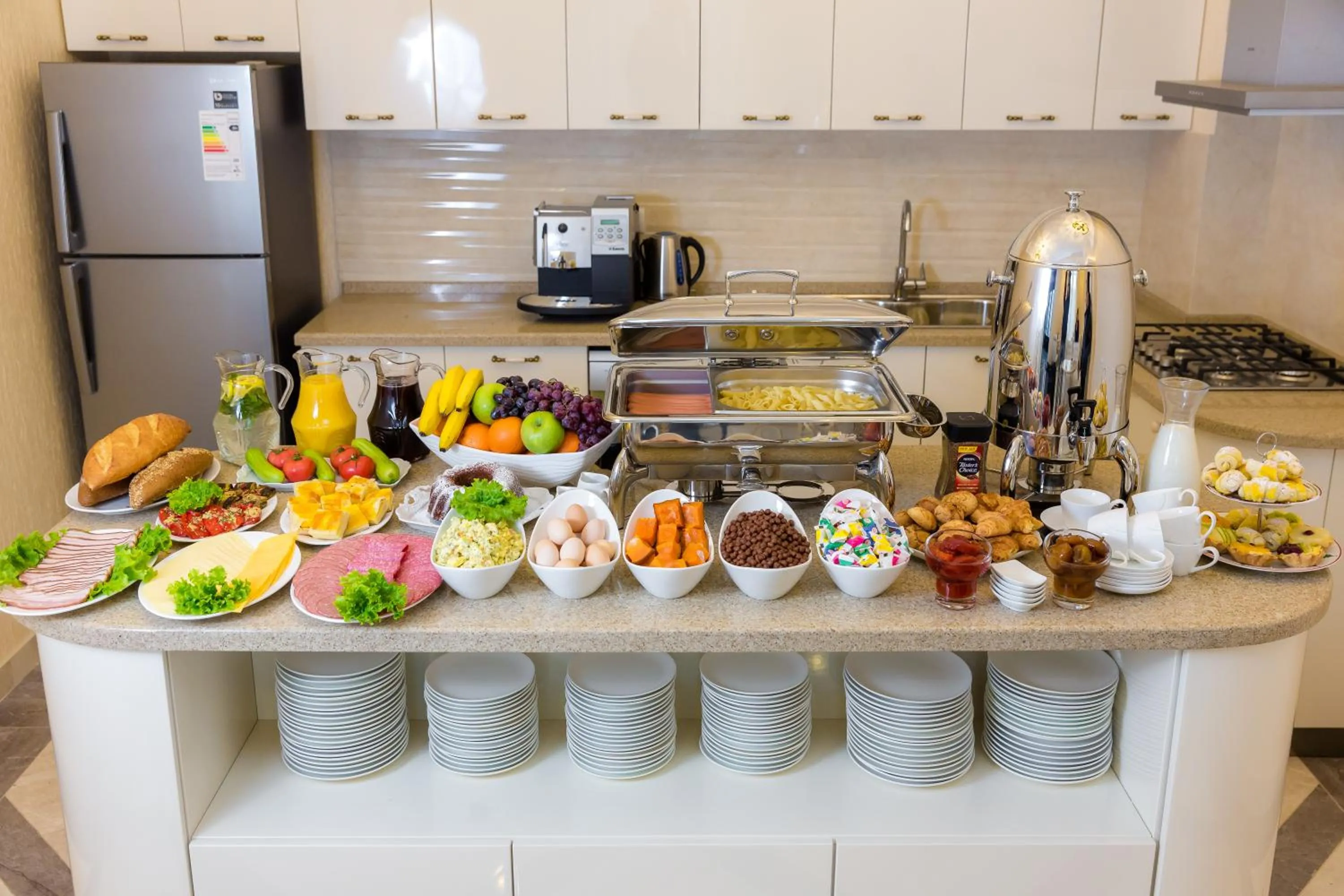 Buffet breakfast in Orchid Boutique Hotel