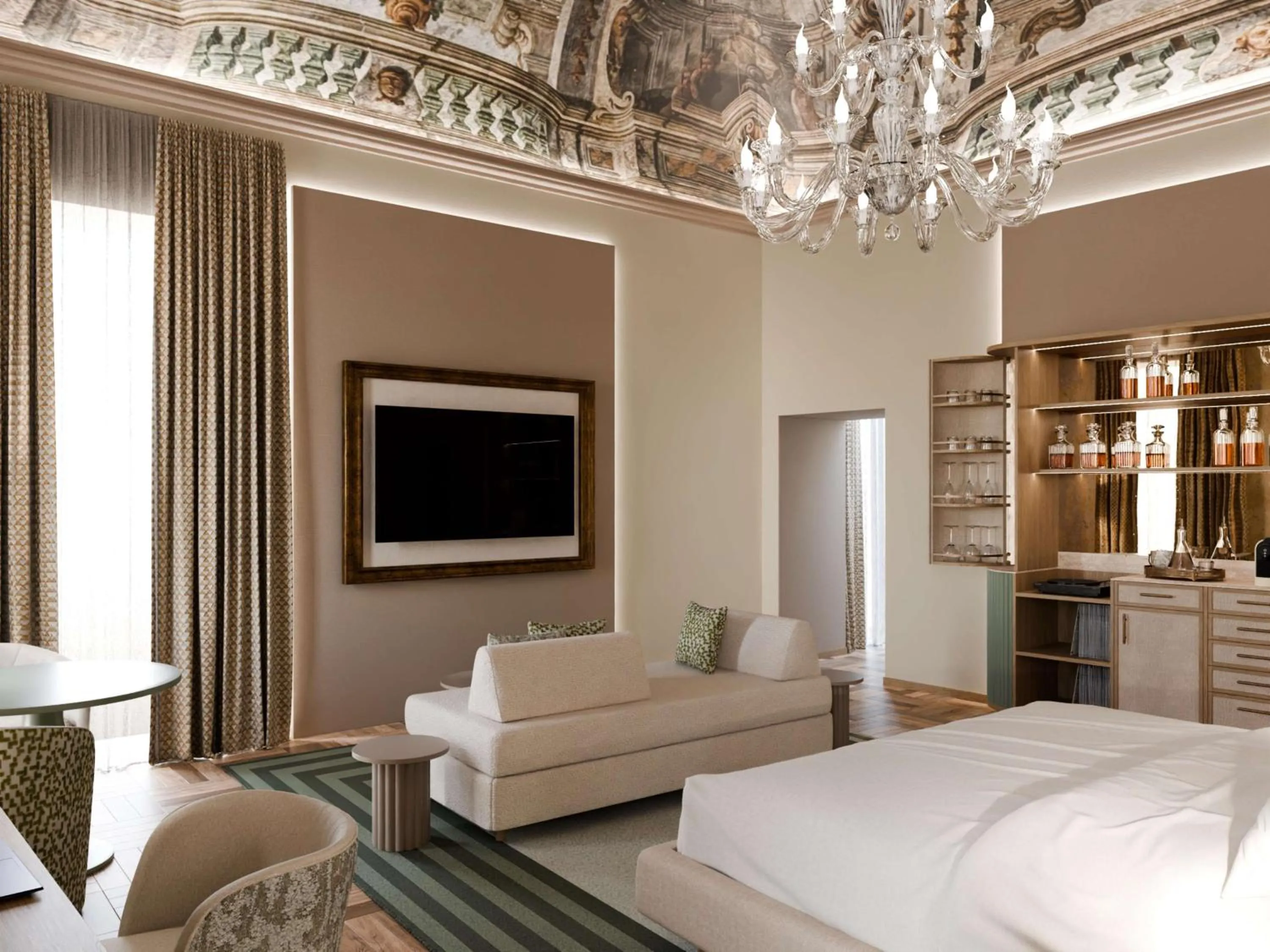 Bed in Rosetta Hotel Perugia Tapestry Collection By Hilton