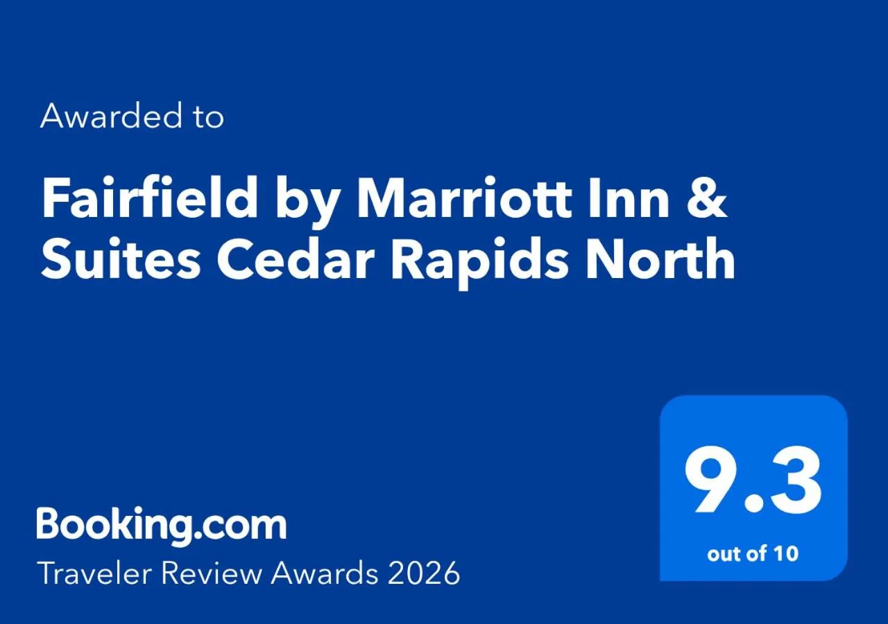 Certificate/Award in Fairfield by Marriott Inn & Suites Cedar Rapids North