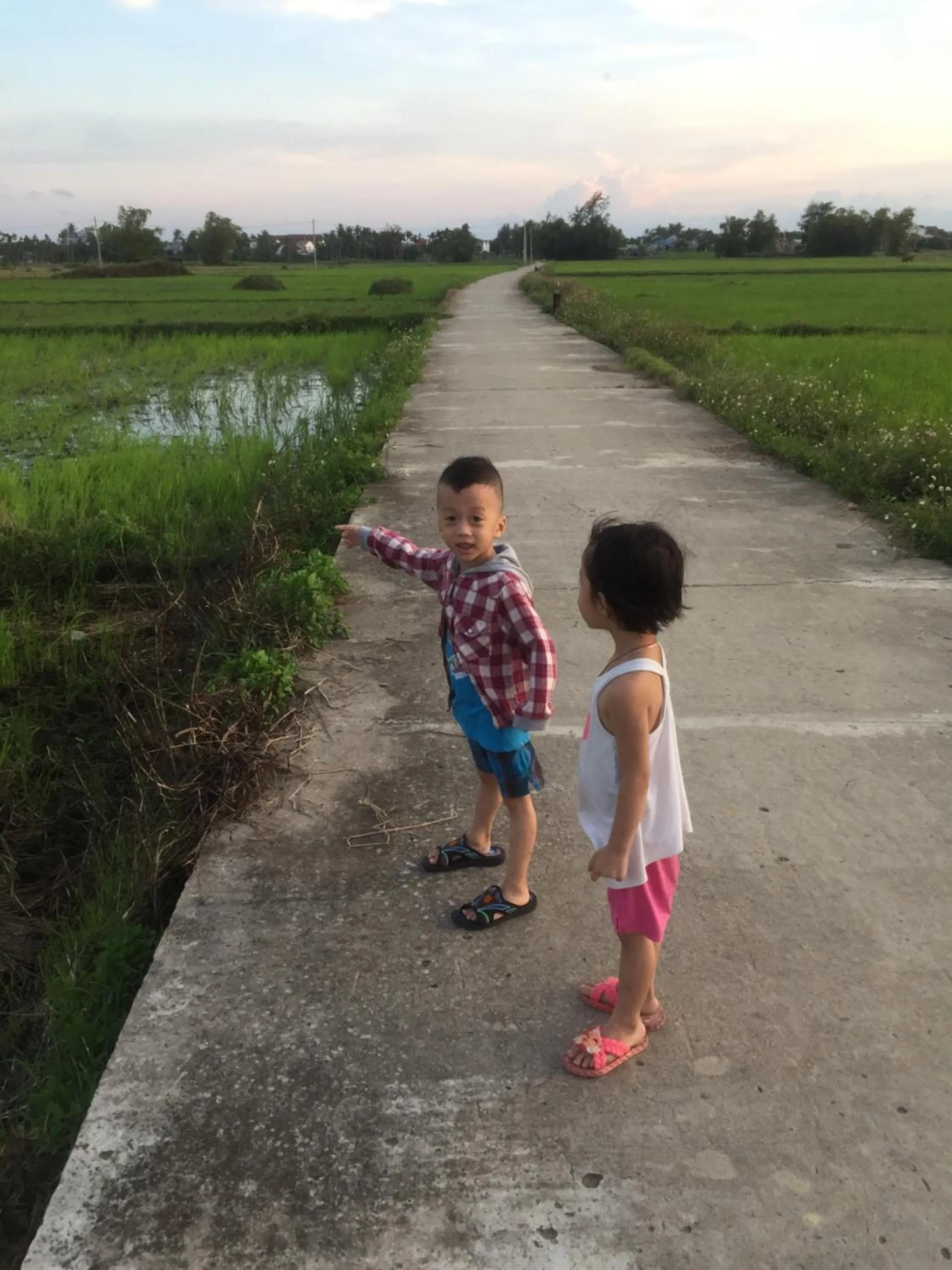 children in Hoi An beach house