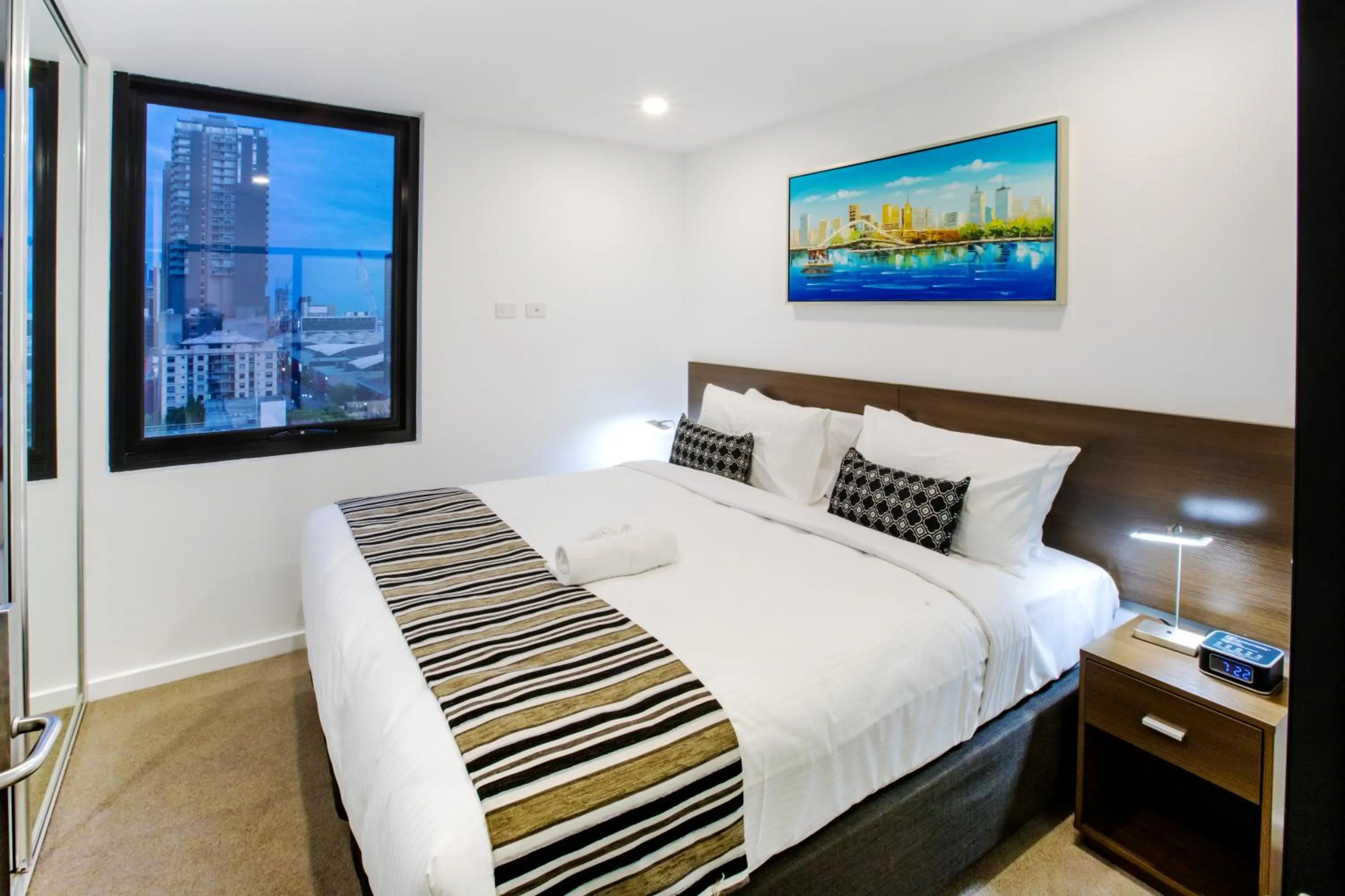 Bed in Spencer Street Apartments