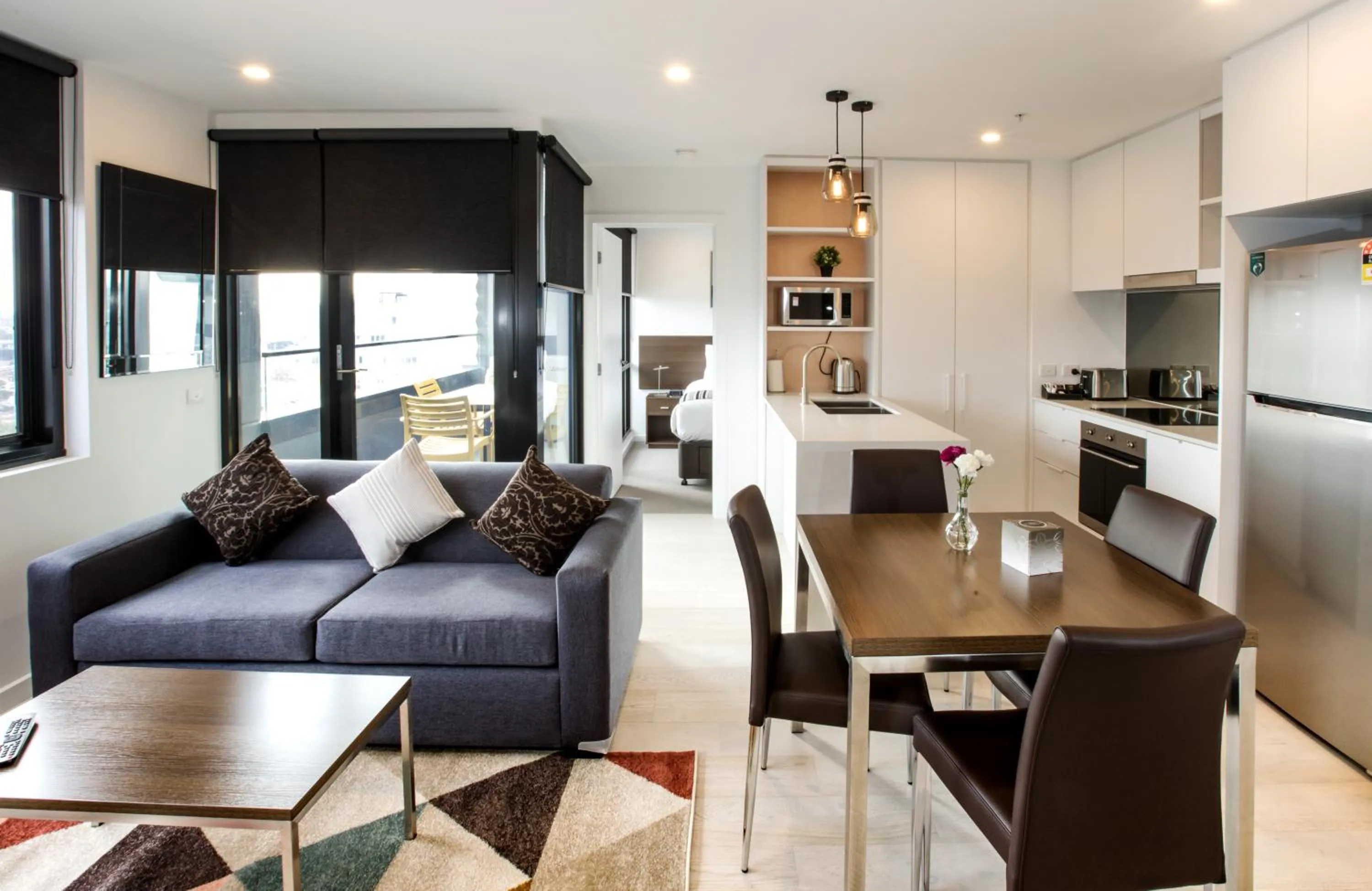 Kitchen or kitchenette in Spencer Street Apartments