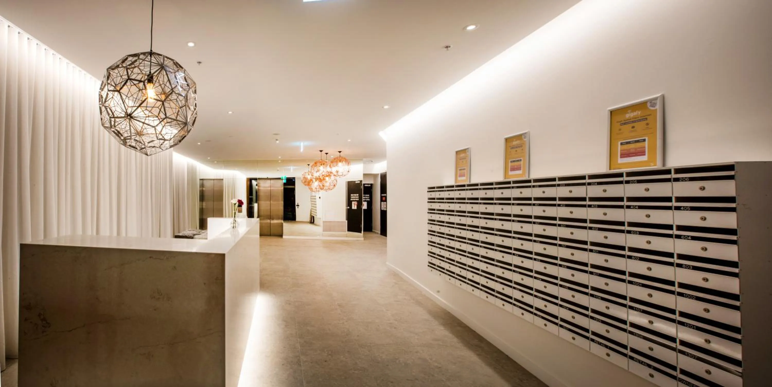 Facade/entrance in Spencer Street Apartments