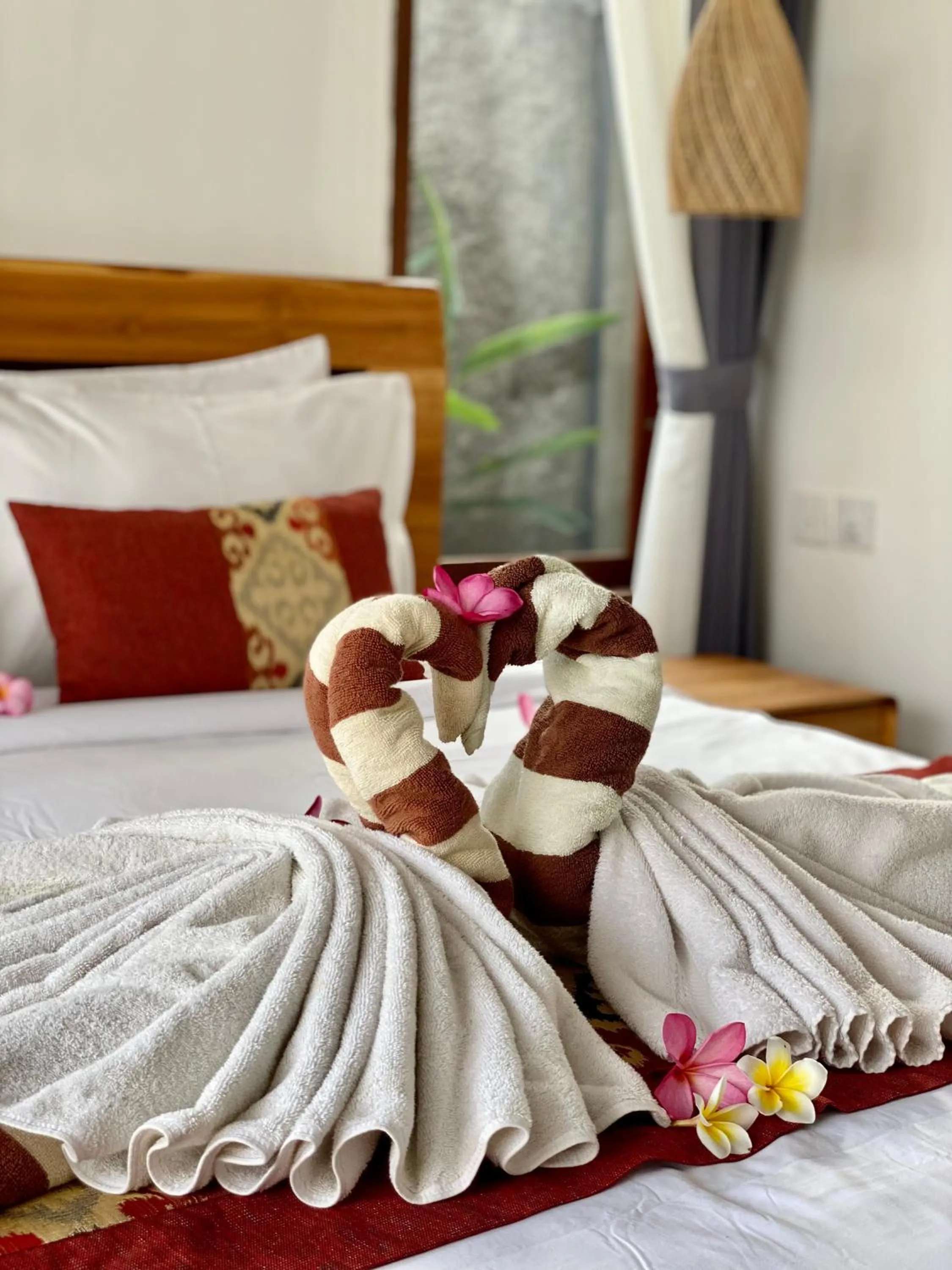 Bed in Pondok Uma Ubud