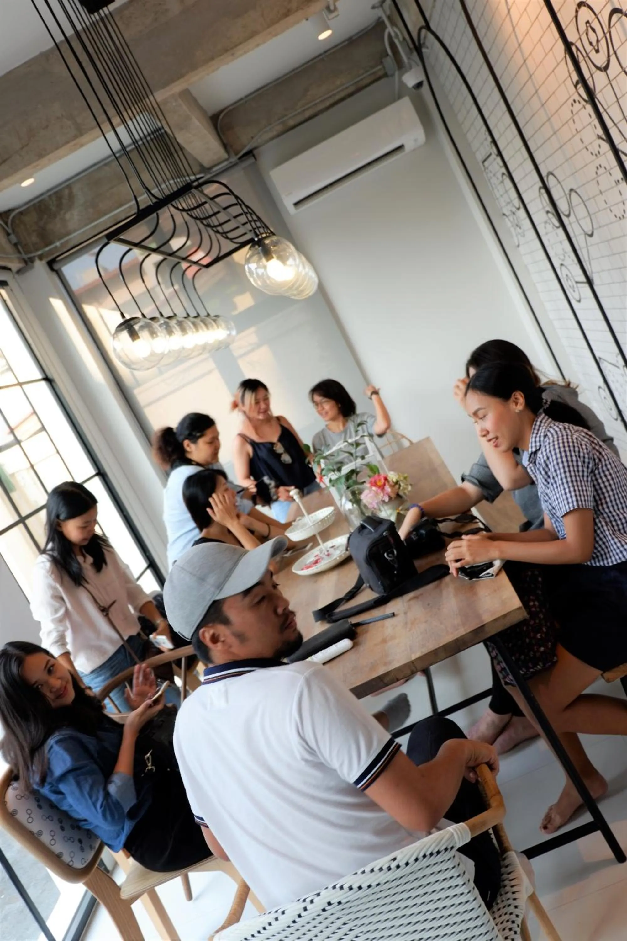 group of guests in Bedspread Hostel