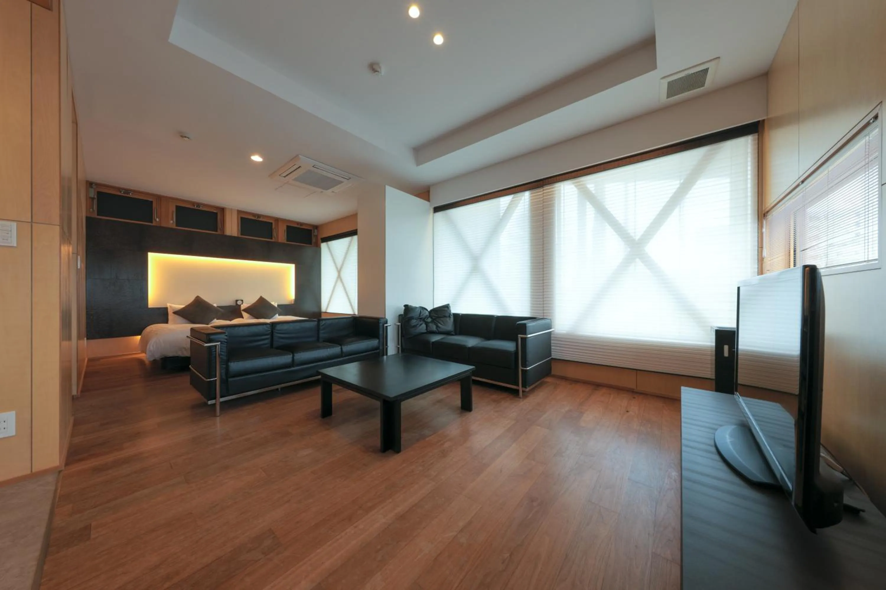 Bed in Furano Natulux Hotel