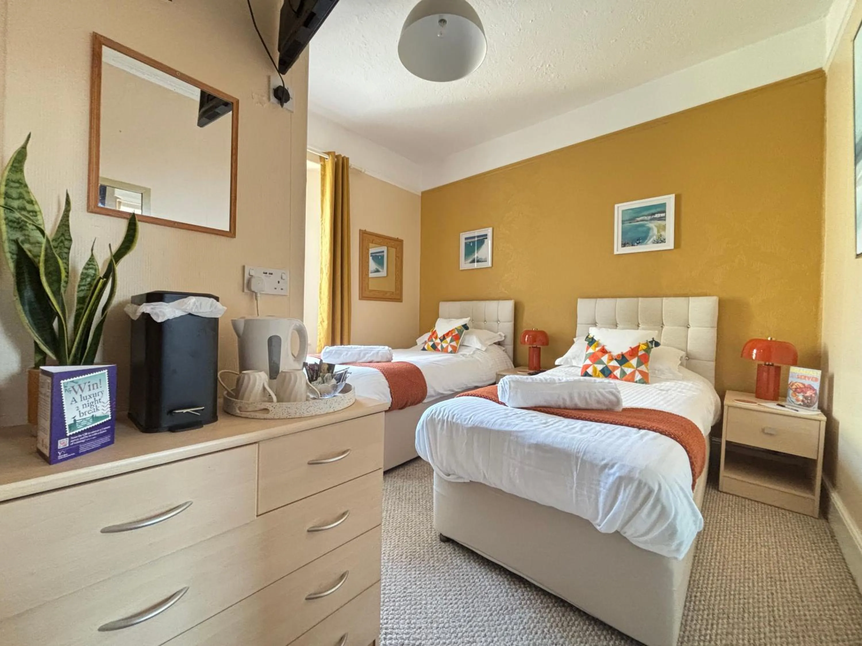 Bed in Three Palms Hotel