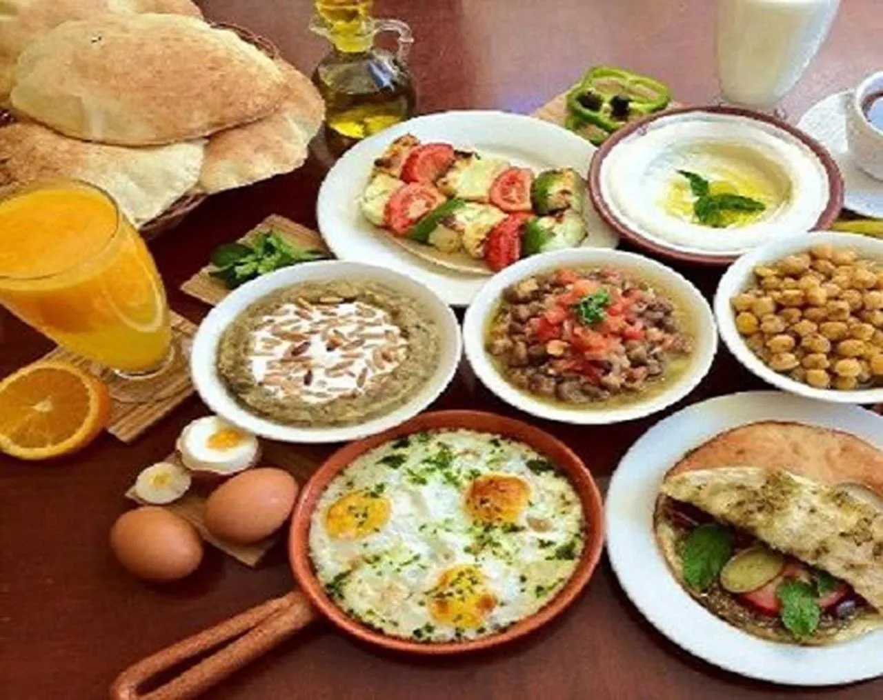 Breakfast in Al-Houriat Hotel