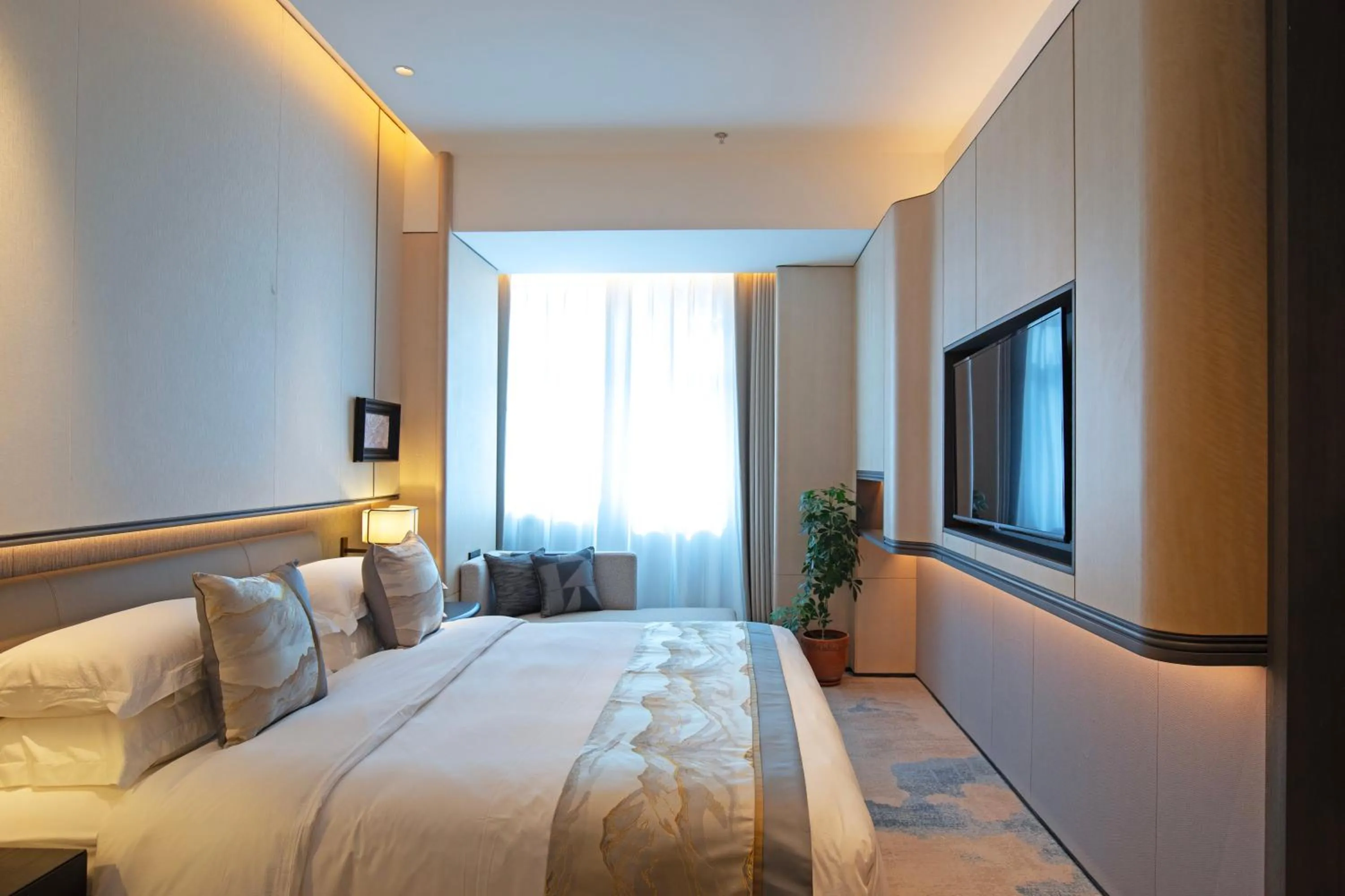 Bed in Beijing Palace Soluxe Hotel Astana