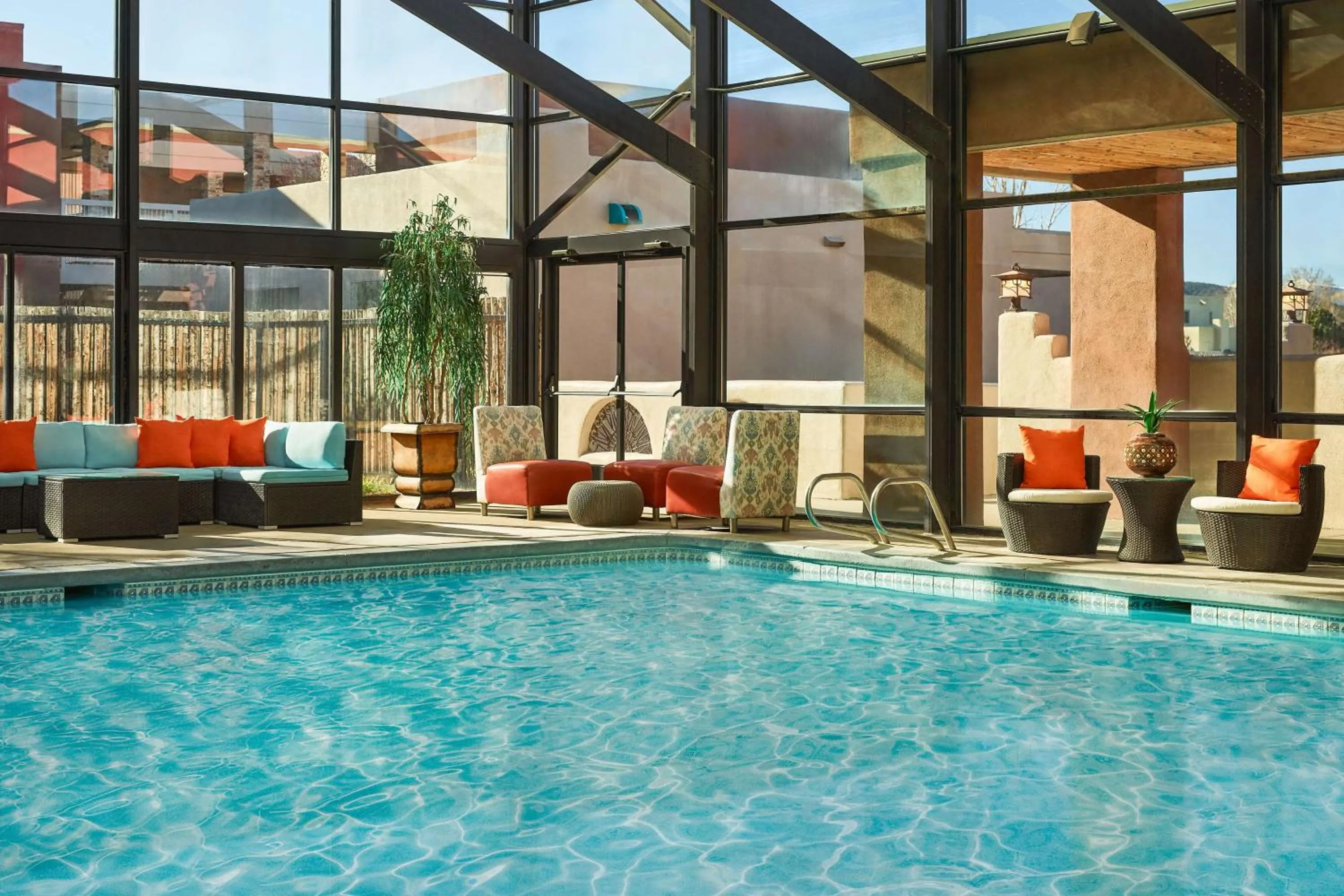 Pool view in Hilton Tapestry Collection, Hotel Don Fernando De Taos