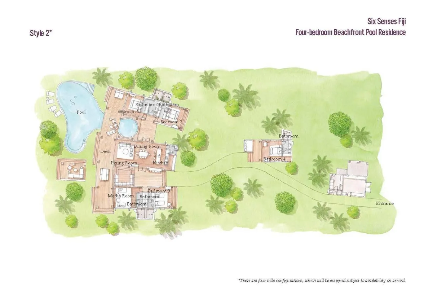 Floor plan in Six Senses Fiji