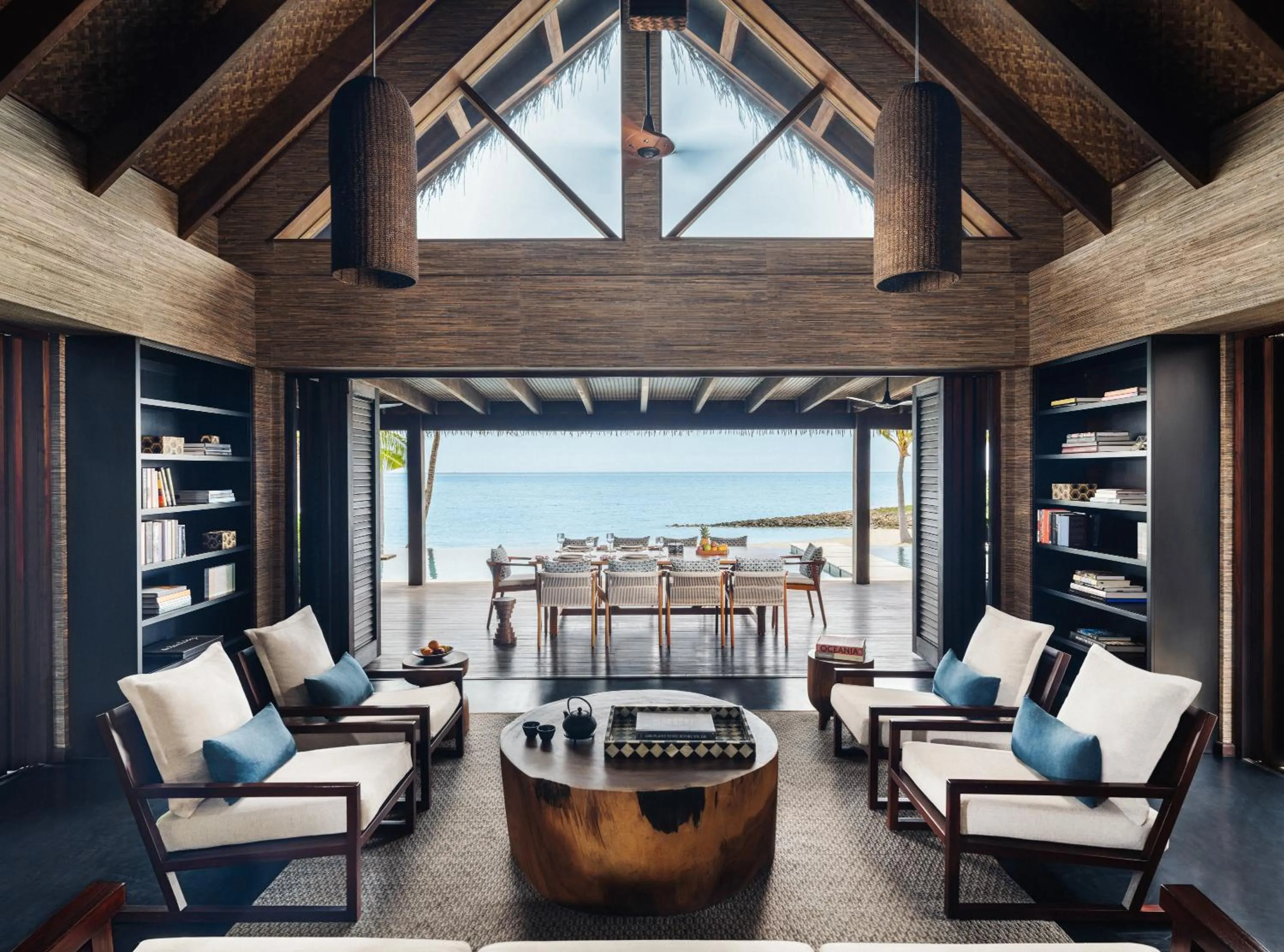 Living room in Six Senses Fiji