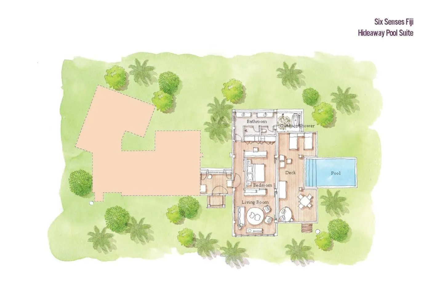 Floor plan in Six Senses Fiji