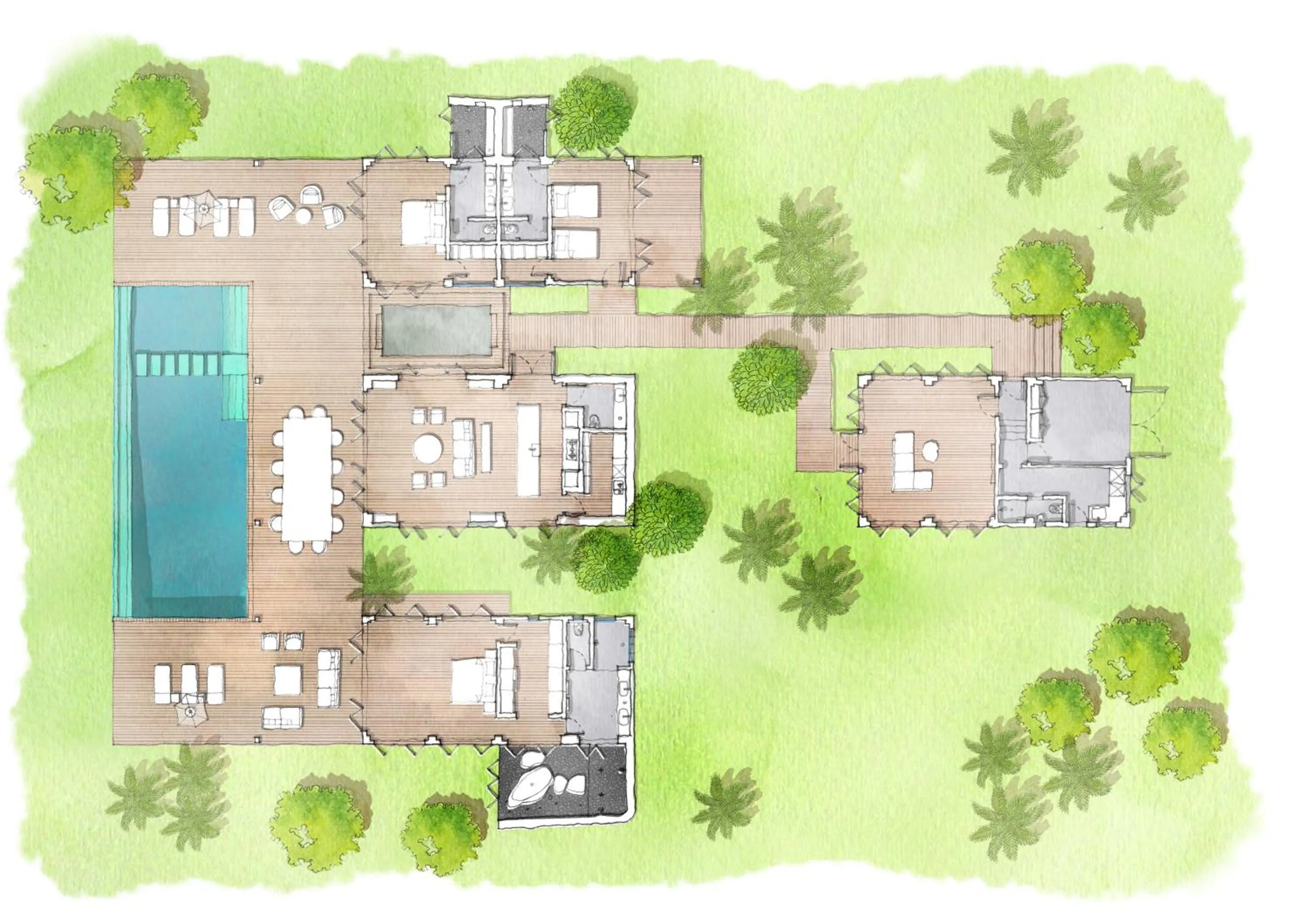 Floor plan in Six Senses Fiji