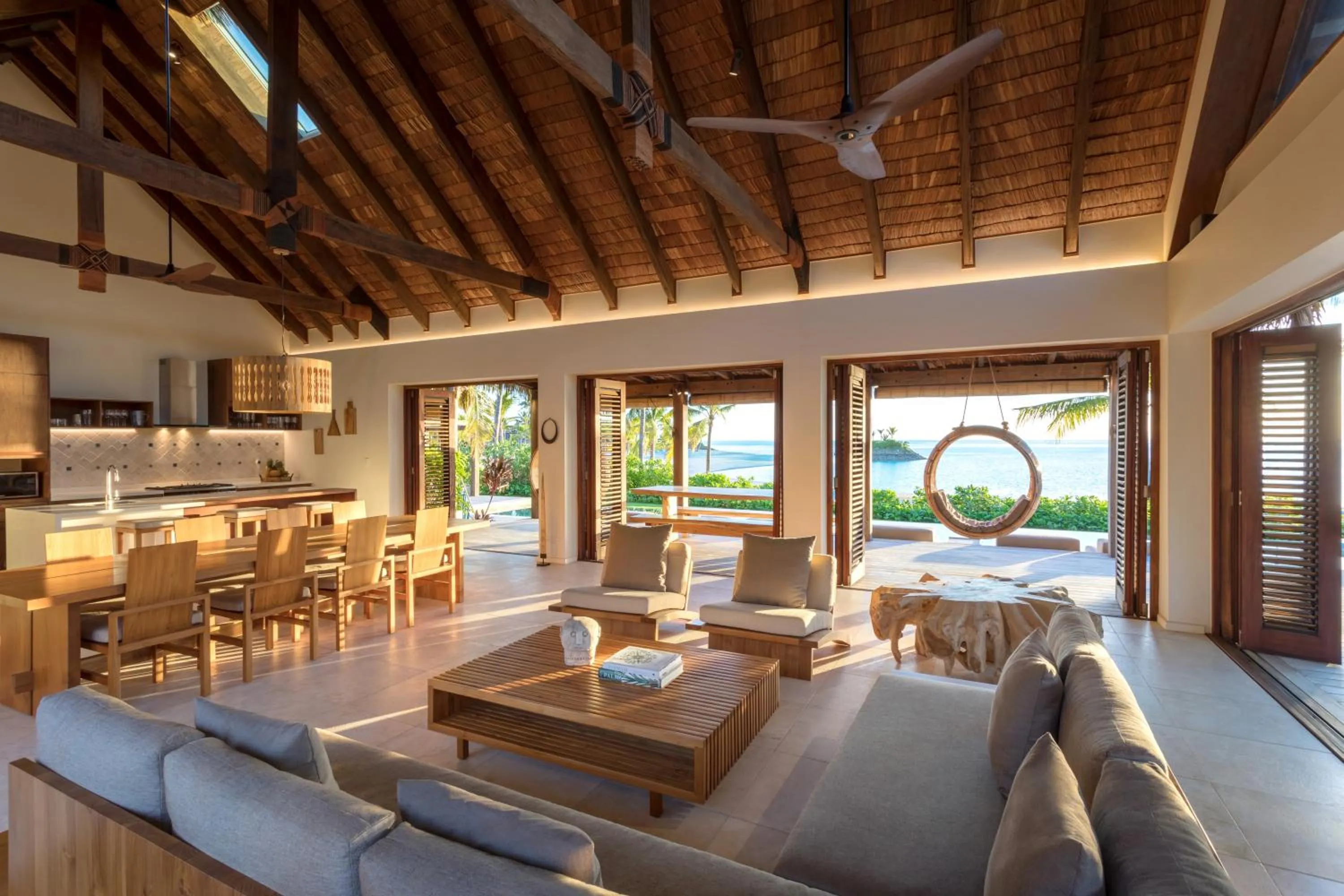Living room in Six Senses Fiji