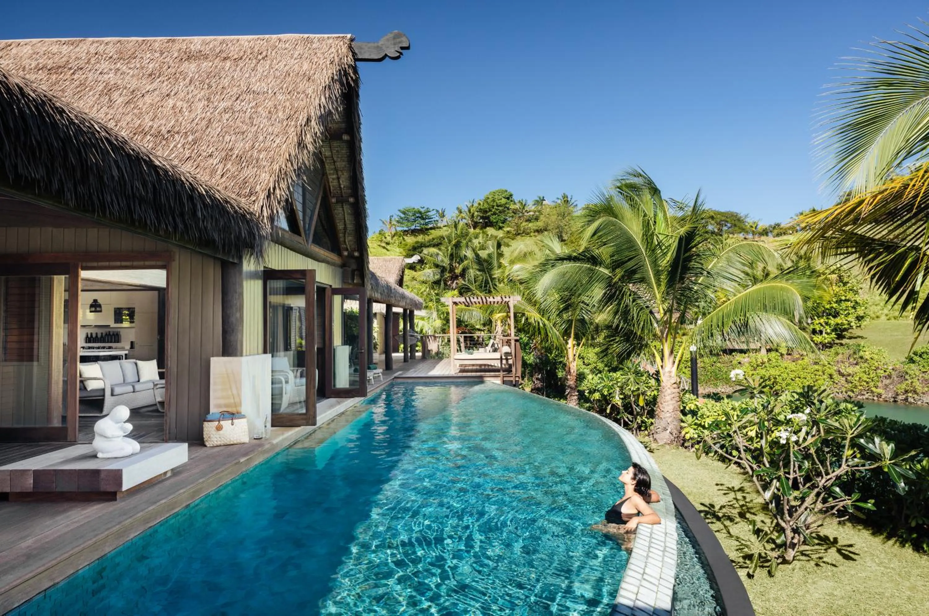 Swimming pool in Six Senses Fiji