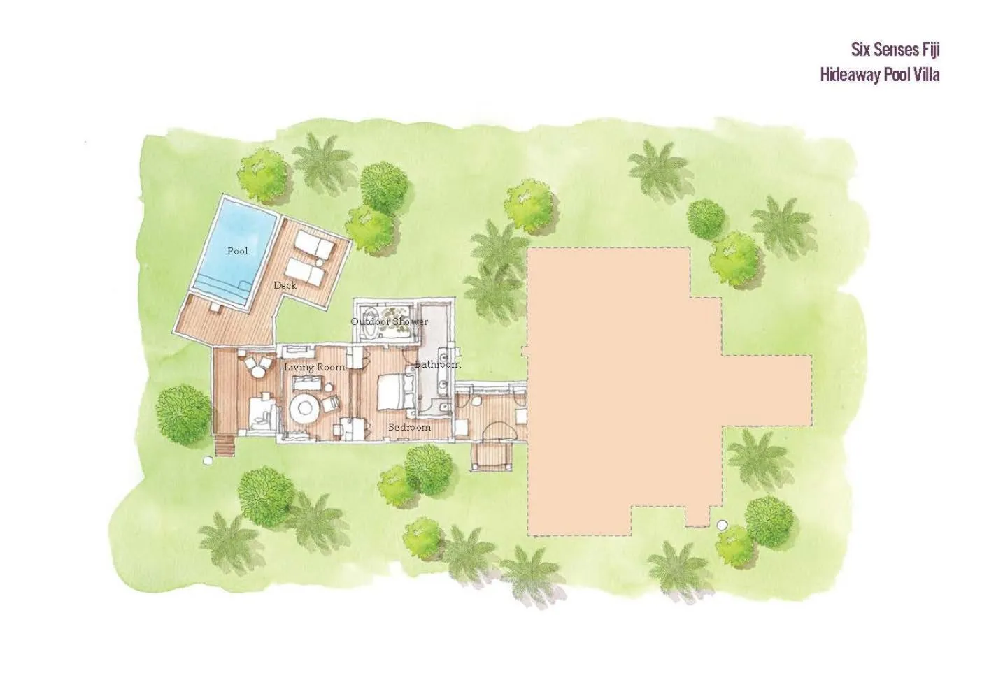 Floor plan in Six Senses Fiji