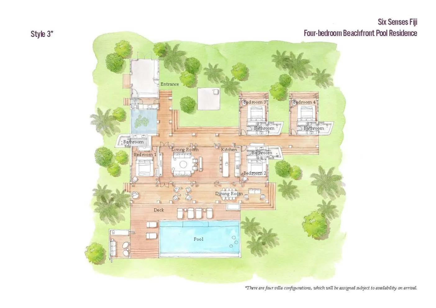 Floor plan in Six Senses Fiji