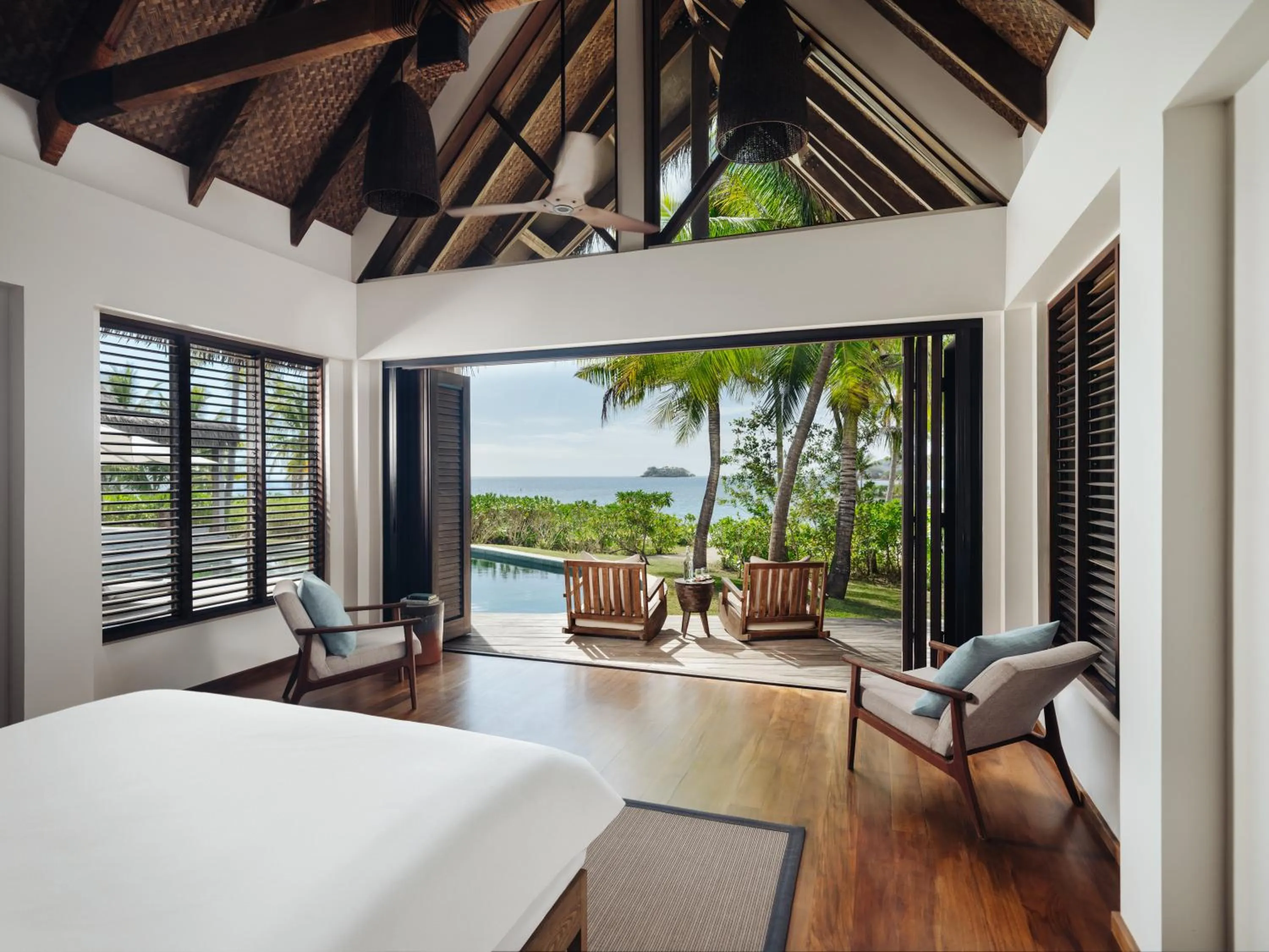 Bedroom in Six Senses Fiji
