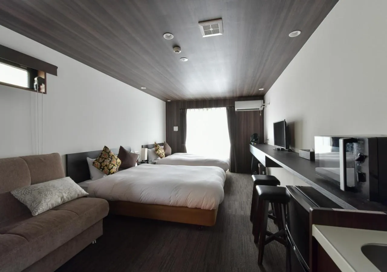 Bed in Villa Front Kyoto Seimei