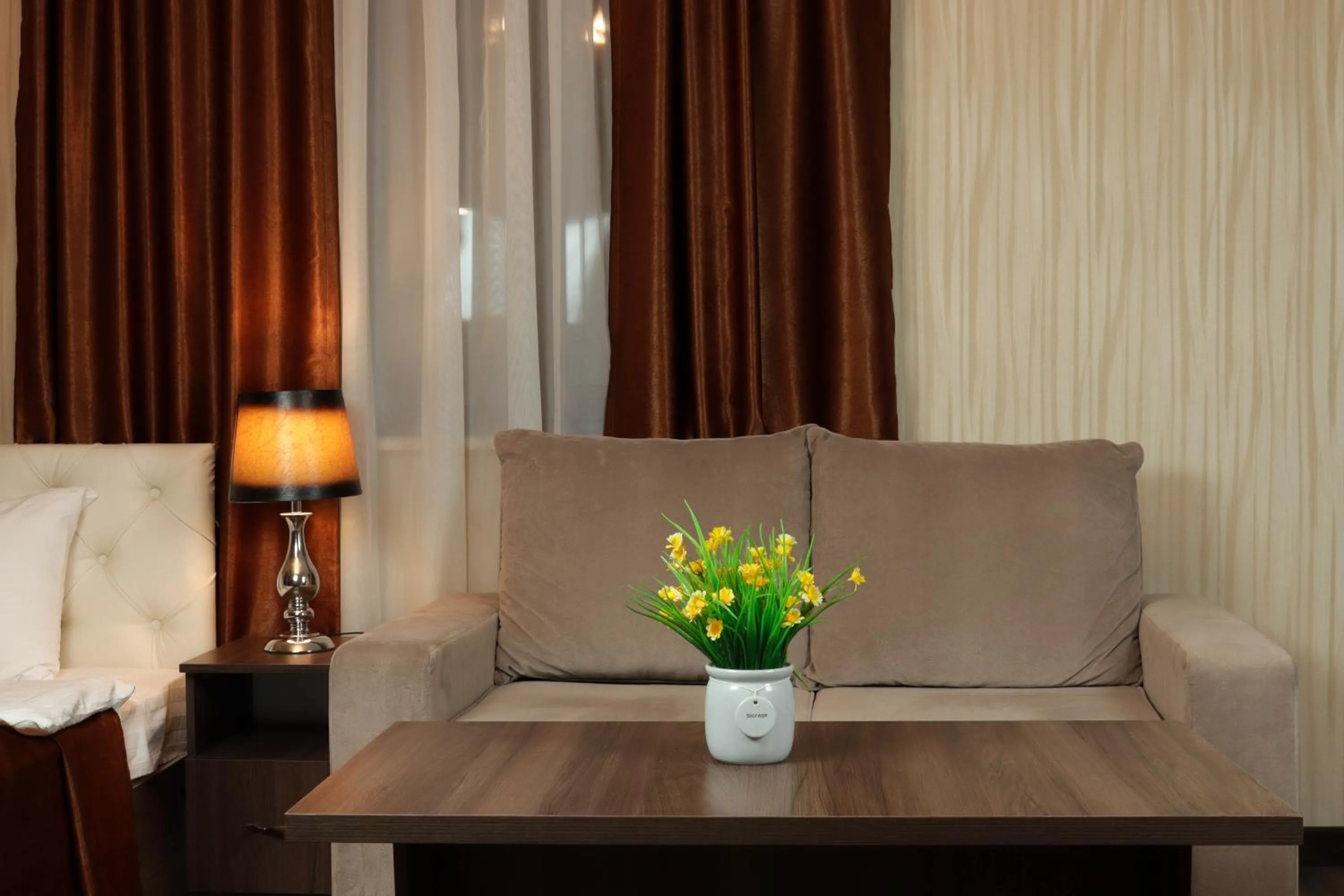 Seating area in De'Mar Hotel